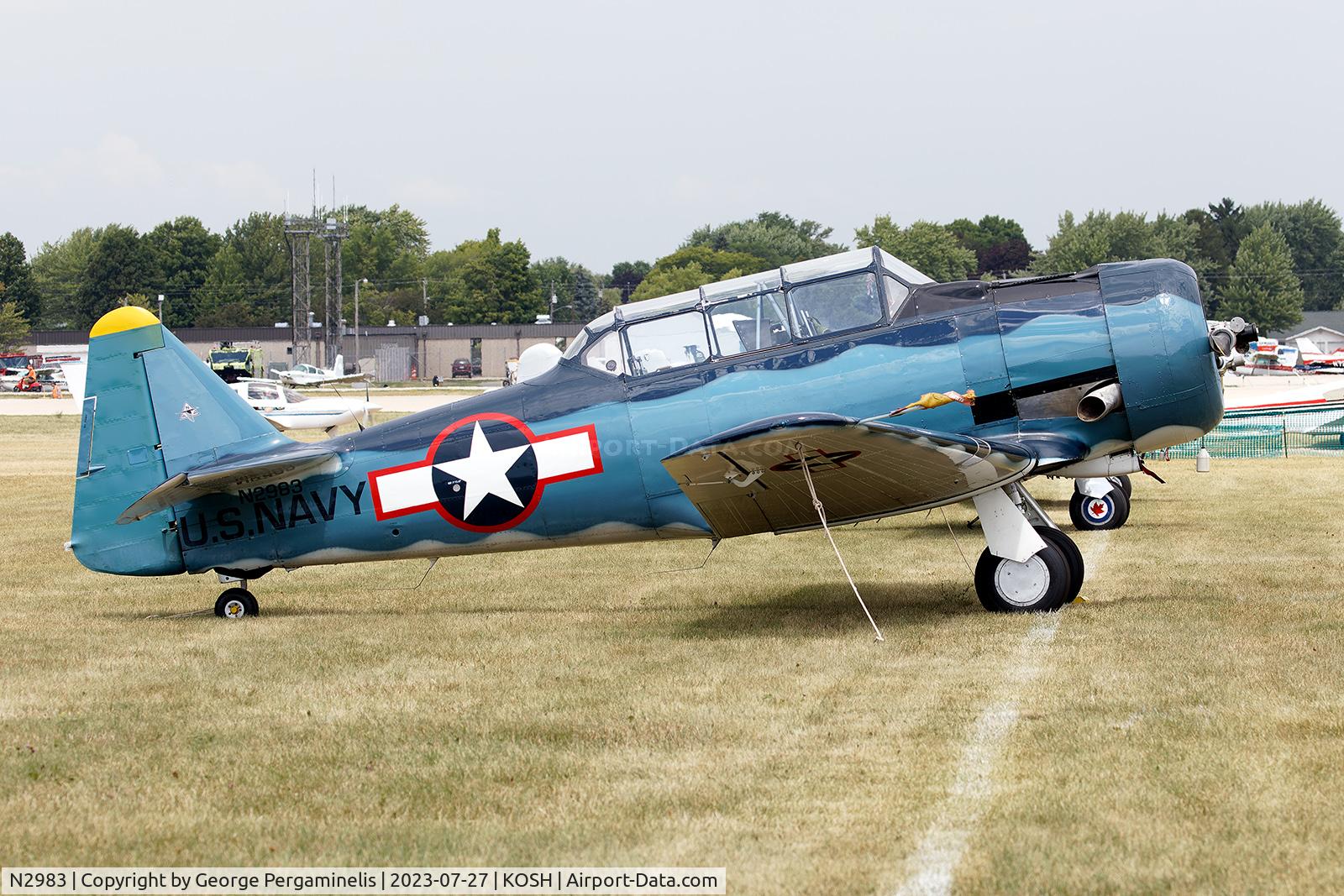 N2983, 2002 North American AT-6D Texan C/N 88-18053, Airventure 2023.