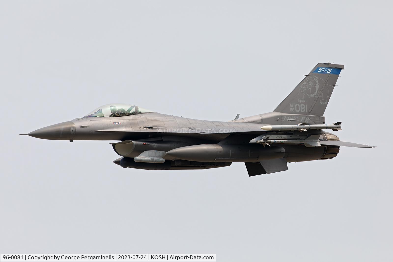 96-0081, 1996 General Dynamics F-16CM Fighting Falcon C/N CC-203, Airventure 2023.