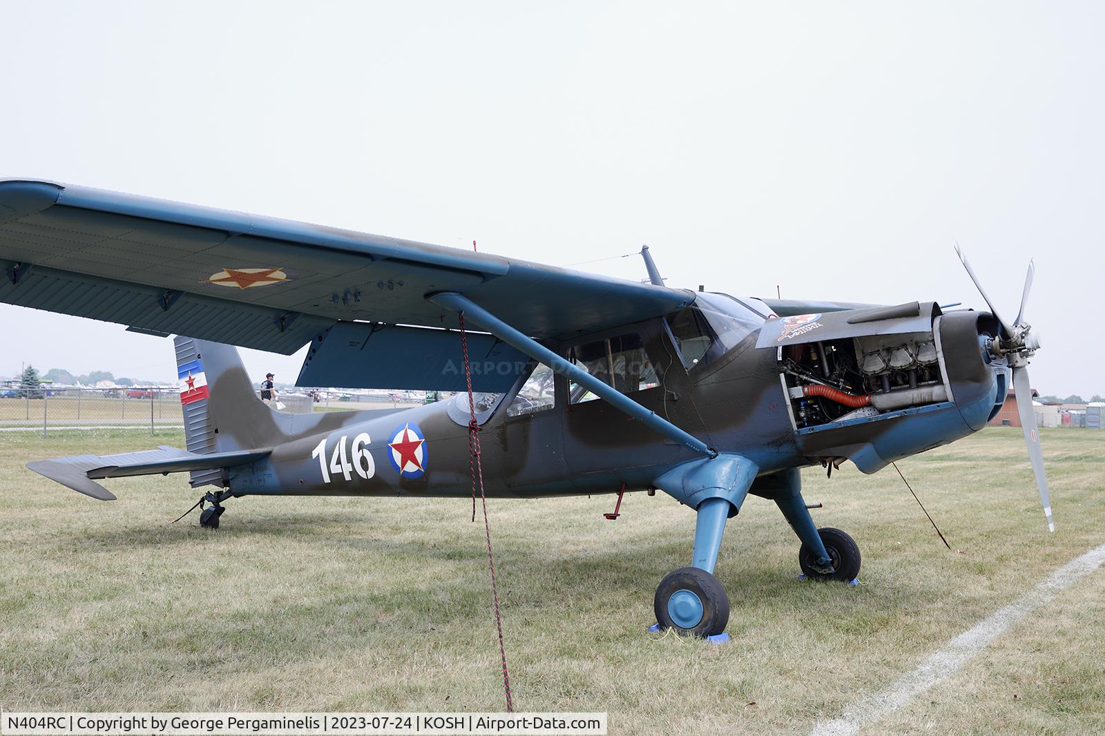 N404RC, 1973 Utva UTVA-66 (V-51) C/N 0855, Airventure 2023.