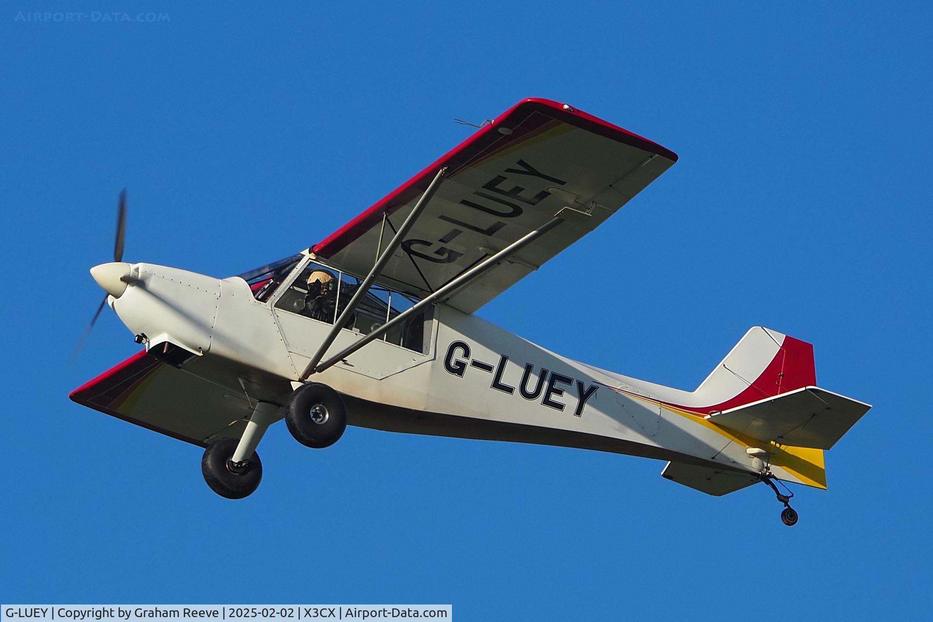 G-LUEY, 2010 Rans S-7S Courier C/N LAA 218-14772, Departing from Northrepps.