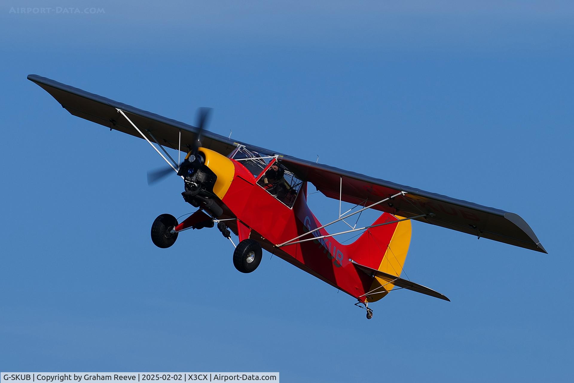 G-SKUB, 2019 The Light Aircraft Company Sherwood KUB C/N TLAC-3-002, Departing from Northrepps.
