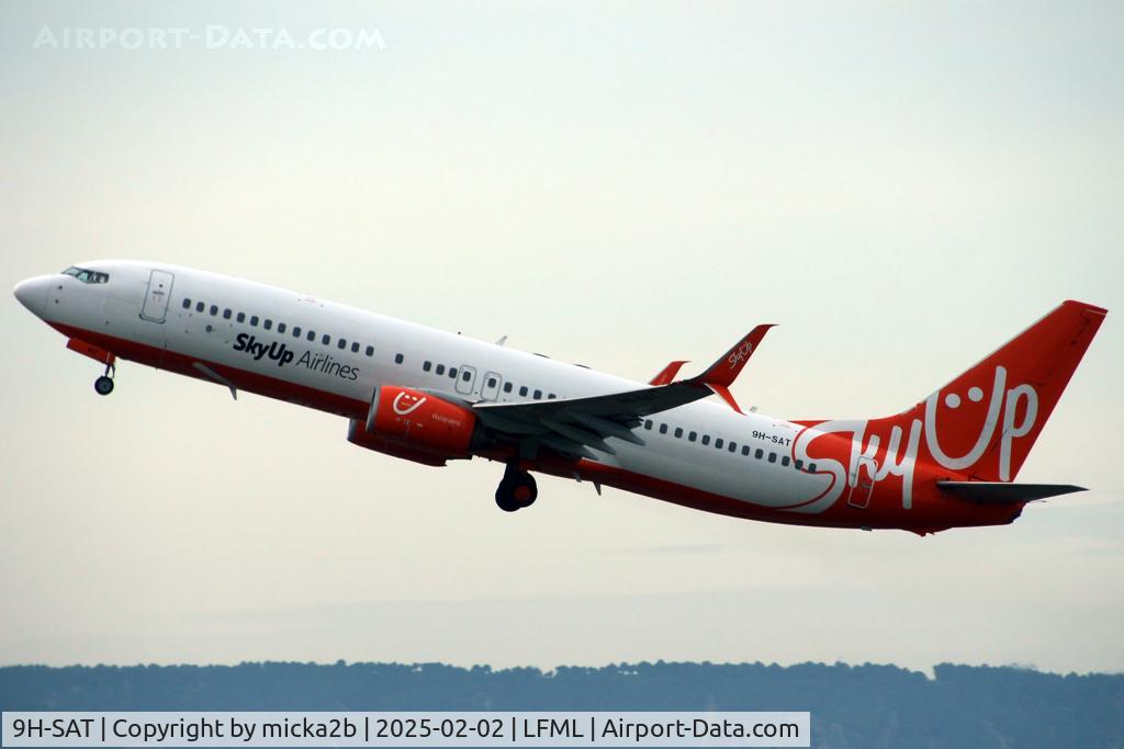 9H-SAT, 2006 Boeing 737-8Q8 C/N 29368, Take off, Air Algerie leasing