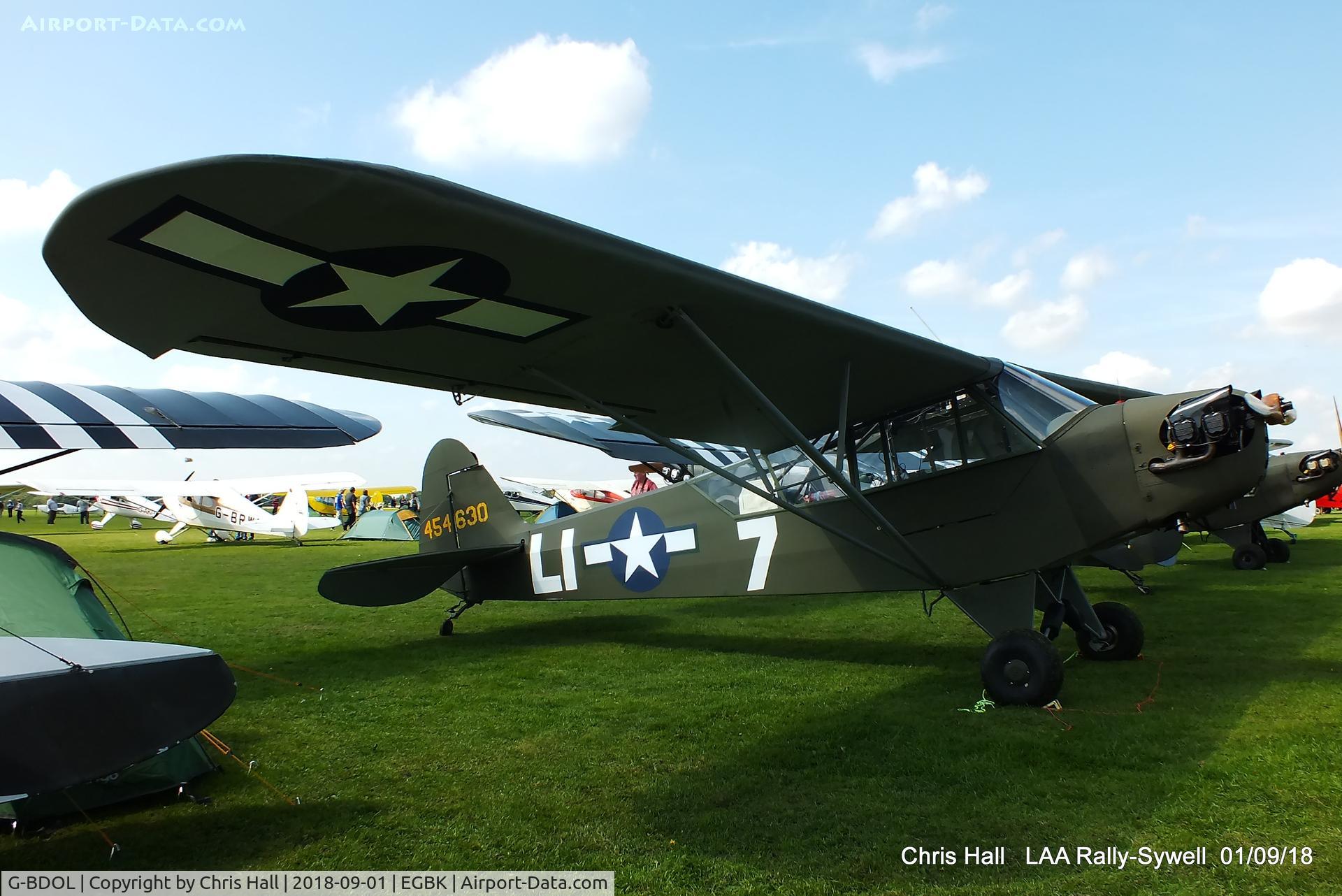 G-BDOL, 1945 Piper J3C-65 Cub Cub C/N 13186, 2018 LAA Rally, Sywell