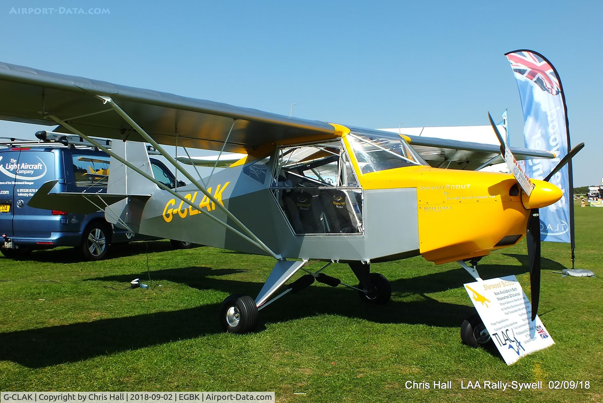 G-CLAK, TLAC Sherwood Scout C/N TLAC-2-001, 2018 LAA Rally, Sywell