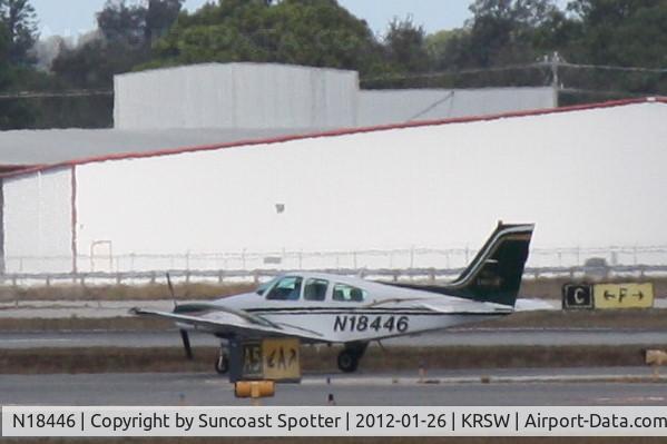 N18446, 1977 Beech 95-B55 (T42A) Baron C/N TC-2086, N18446 taxis at SRQ