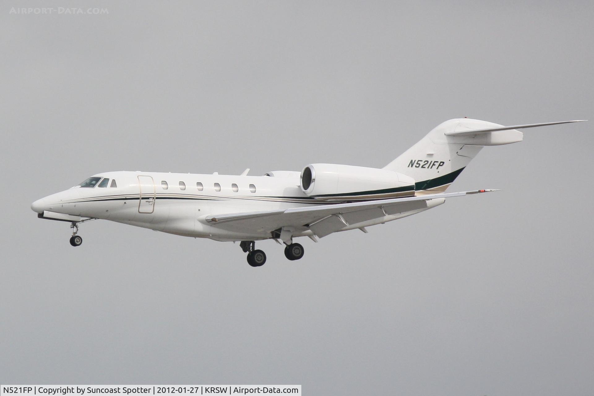 N521FP, 1997 Cessna 750 Citation X C/N 750-0016, N521FP arrives on Runway 32 at Sarasota-Bradenton International Airport following a flight from Huntsville International Airport