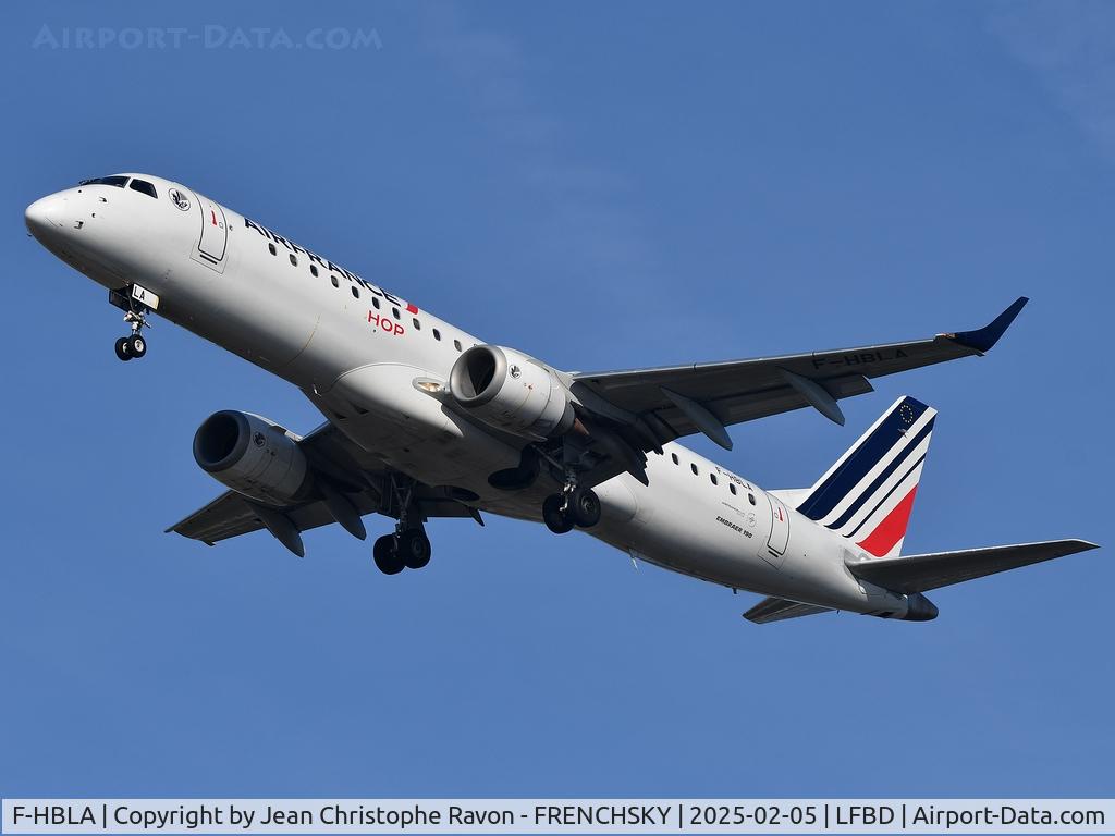 F-HBLA, 2007 Embraer 195LR (ERJ-190-200LR) C/N 19000051, Paris (CDG)	Bordeaux (BOD)	AF7436