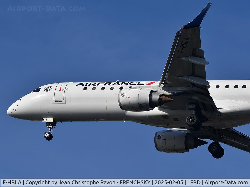 F-HBLA, 2007 Embraer 195LR (ERJ-190-200LR) C/N 19000051, Paris (CDG)	Bordeaux (BOD)	AF7436
