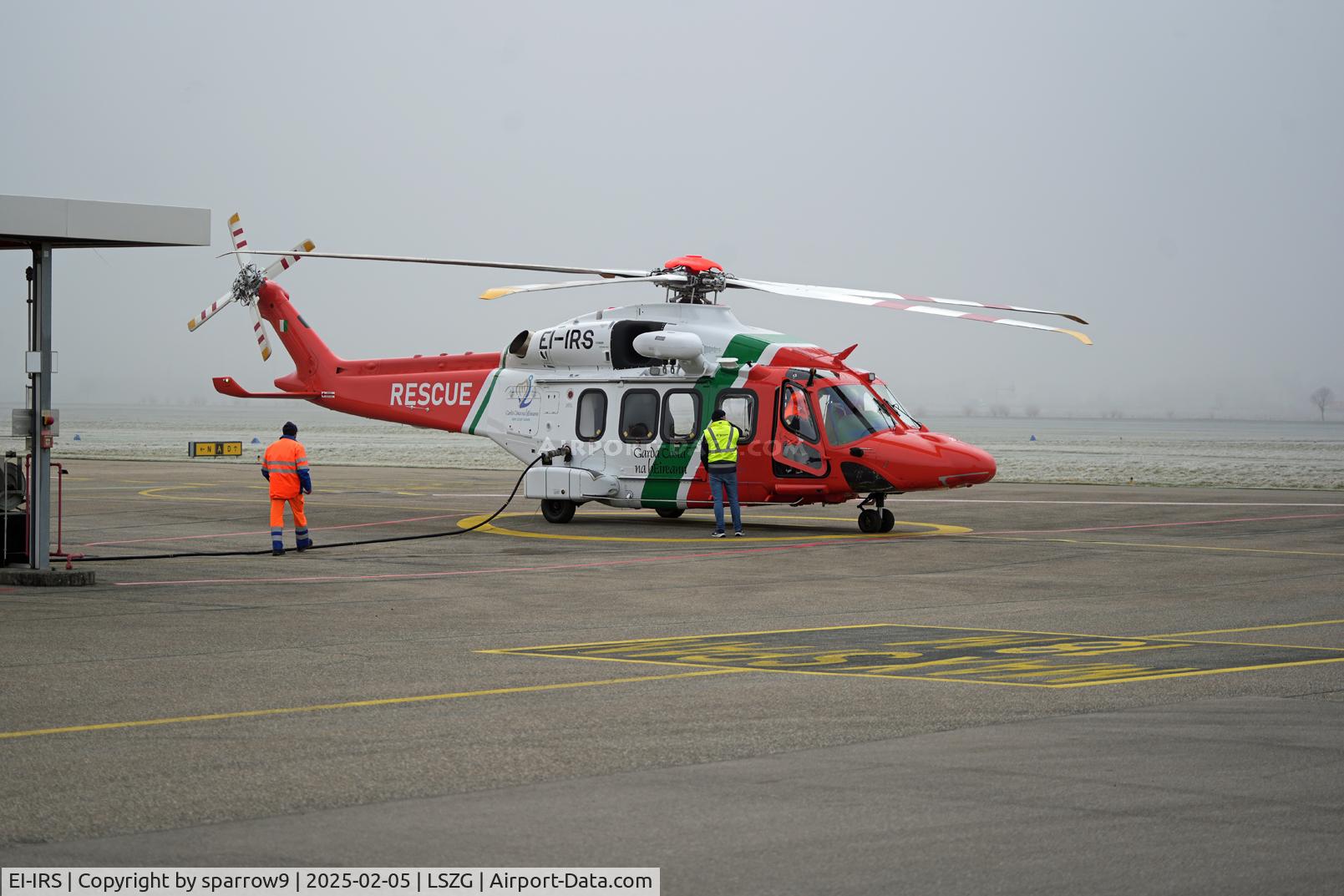 EI-IRS, 2024 Agusta Westland AW189 C/N 89027, After RON now refueled for the next leg of its delivery-flight. Departing through fog.
EI-registered 2025-01-31.