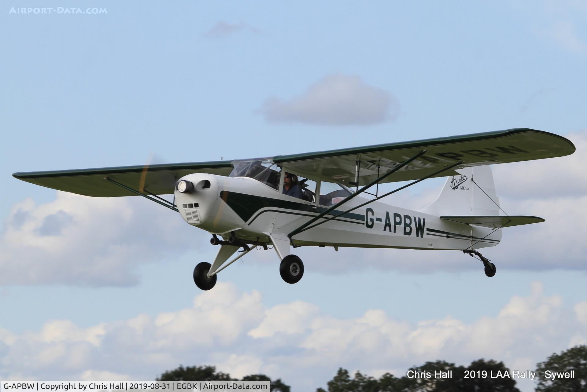 G-APBW, 1957 Auster 5A C/N 3405, 2019 LAA Rally, Sywell
