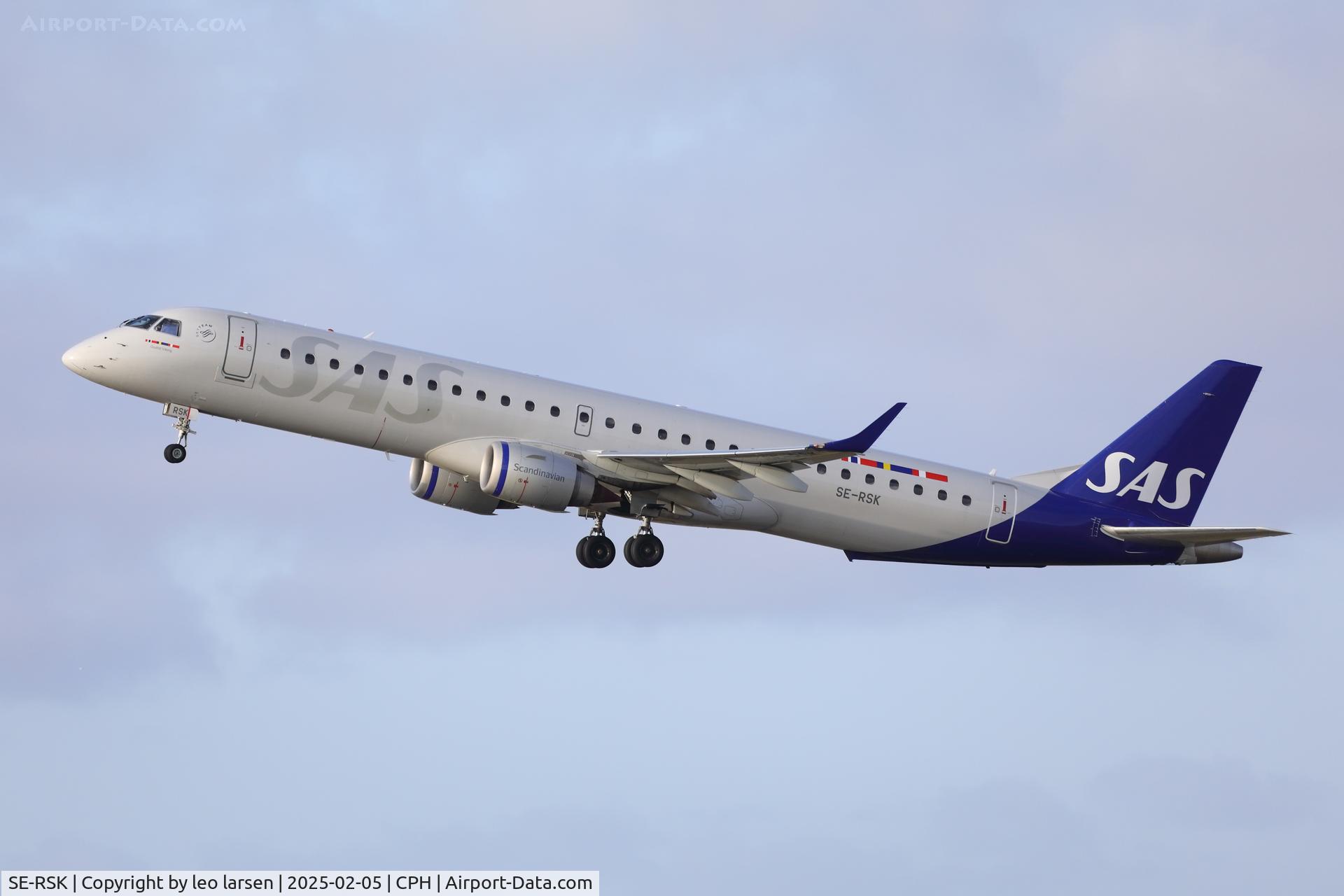 SE-RSK, 2007 Embraer 195LR (ERJ-190-200LR) C/N 19000120, Copenhagen 5.2.2025