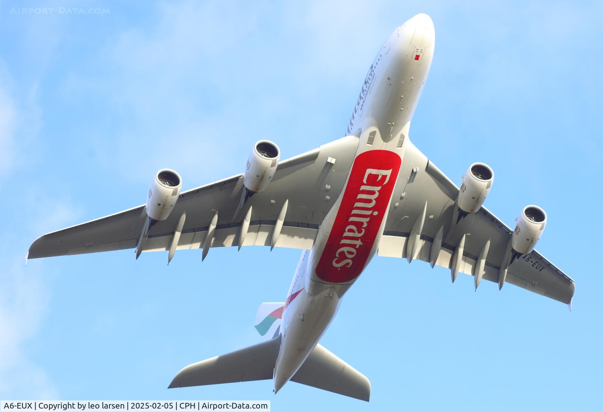 A6-EUX, 2017 Airbus A380-842 C/N 241, Copenhagen 5.2.2025