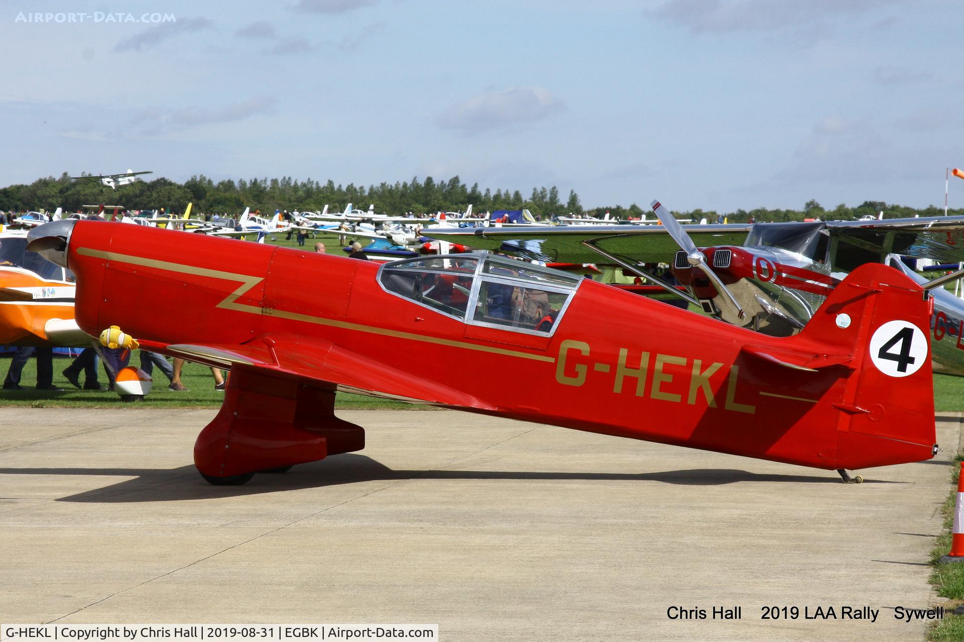 G-HEKL, 2008 Percival Mew Gull replica C/N PFA 013-14759, 2019 LAA Rally, Sywell