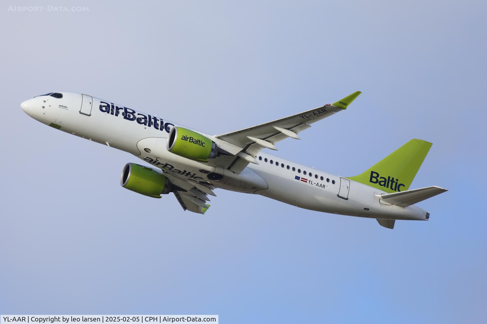 YL-AAR, 2019 Airbus A220-300 C/N 55053, Copenhagen 5.2.2025