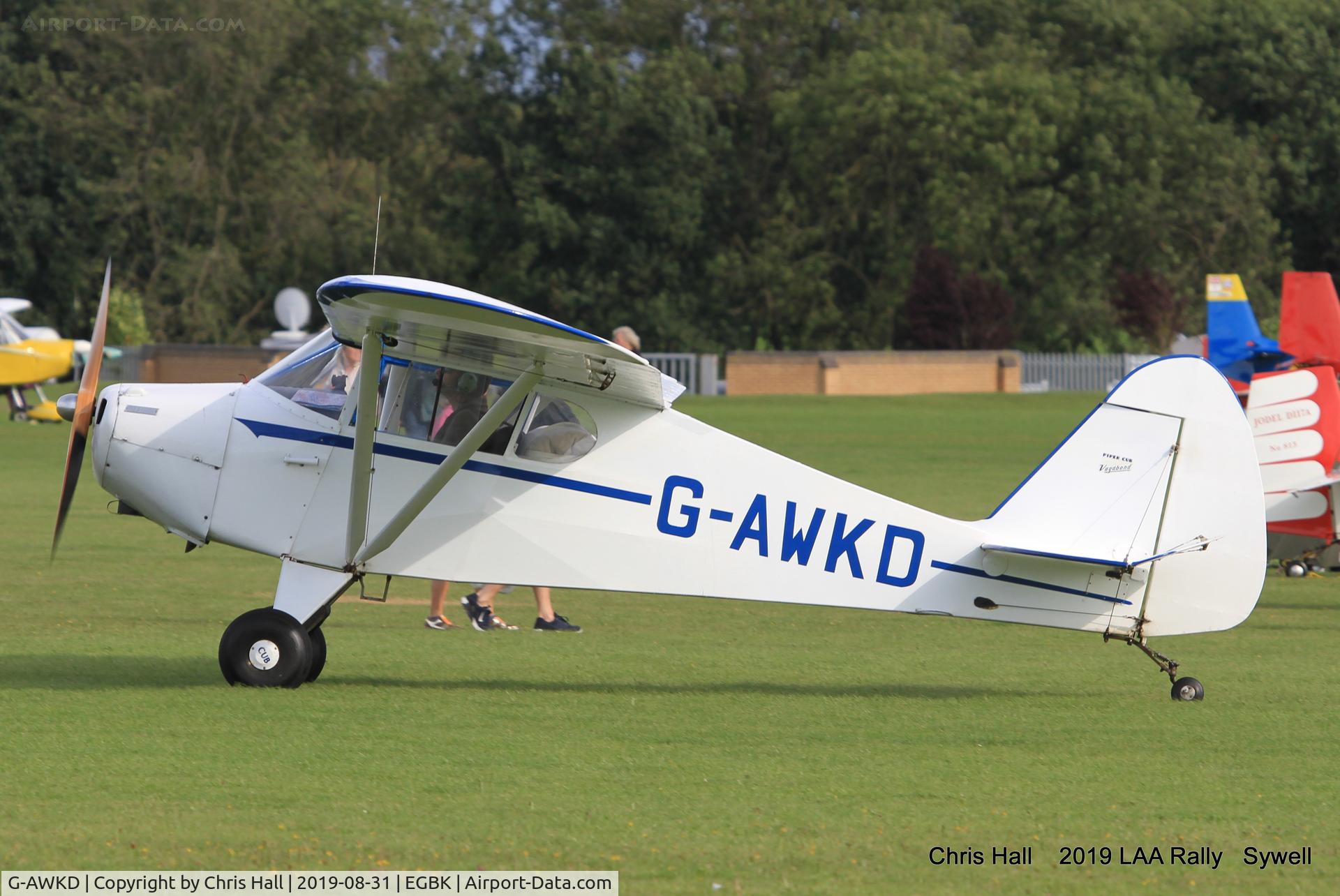 G-AWKD, 1947 Piper PA-17 Vagabond C/N 17-192, 2019 LAA Rally, Sywell