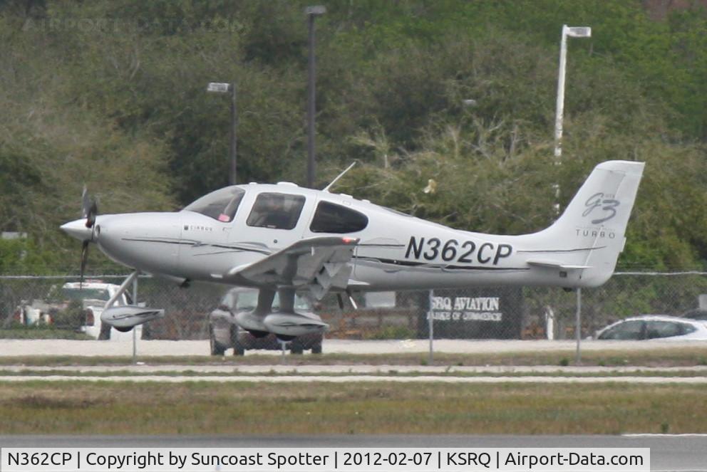 N362CP, 2008 Cirrus SR22 C/N 3048, N362CP arrives on Runway 32 at Sarasota-Bradenton International Airport following a flight from Orlando Executive Airport
