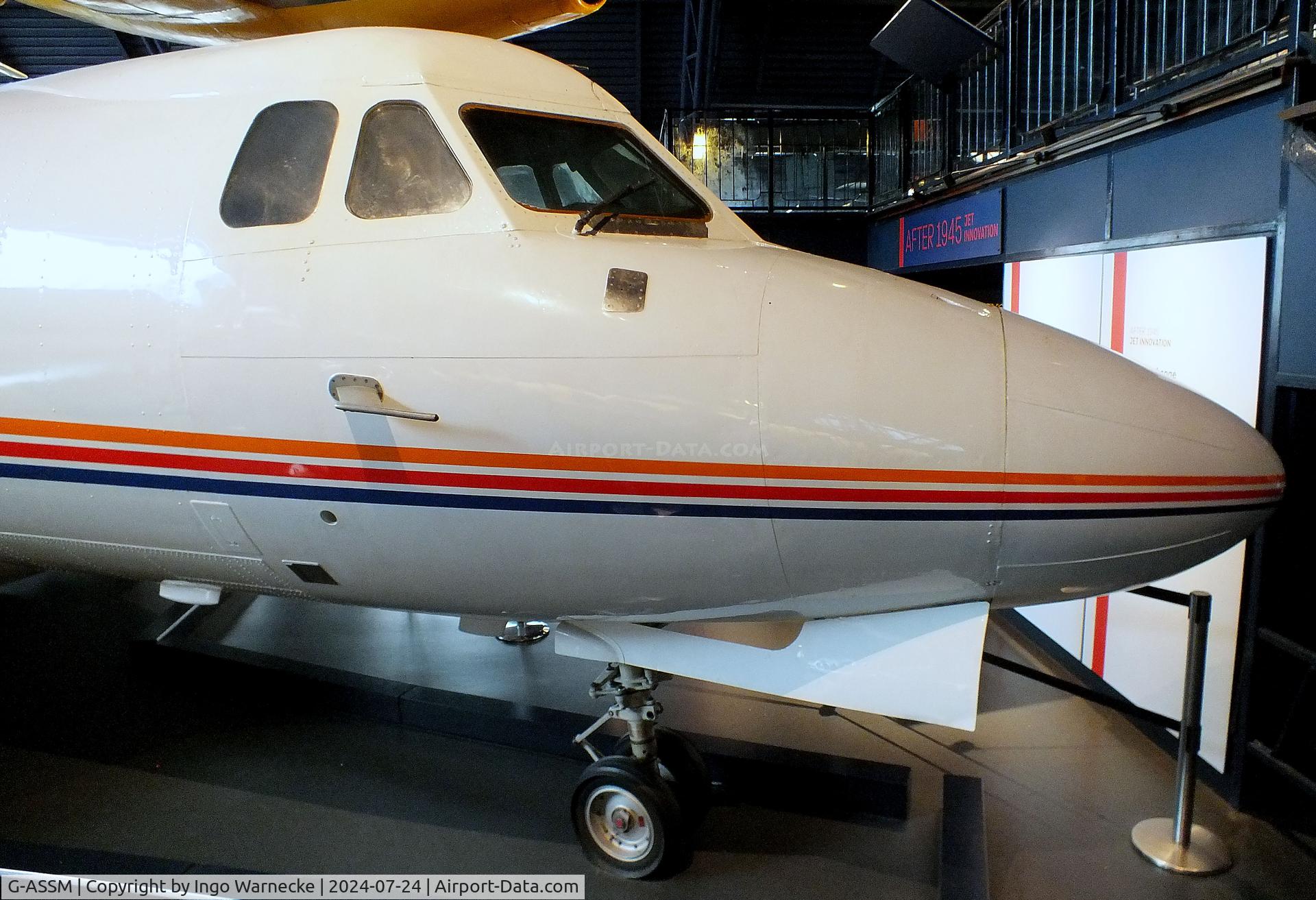G-ASSM, 1965 Hawker Siddeley HS.125 Series 1 C/N 25010, Hawker Siddeley HS.125 Series 1 at the Science Museum, London