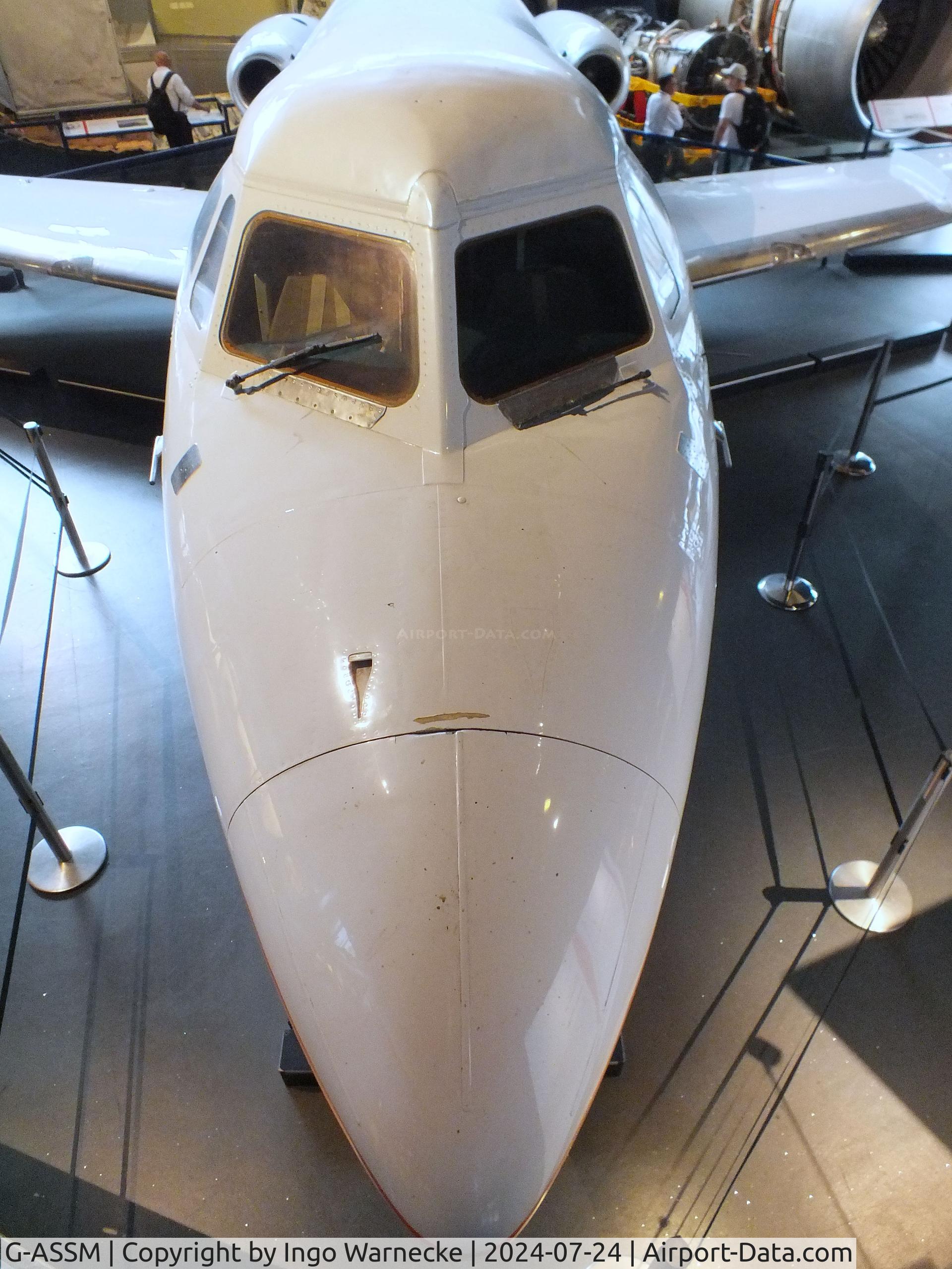 G-ASSM, 1965 Hawker Siddeley HS.125 Series 1 C/N 25010, Hawker Siddeley HS.125 Series 1 at the Science Museum, London