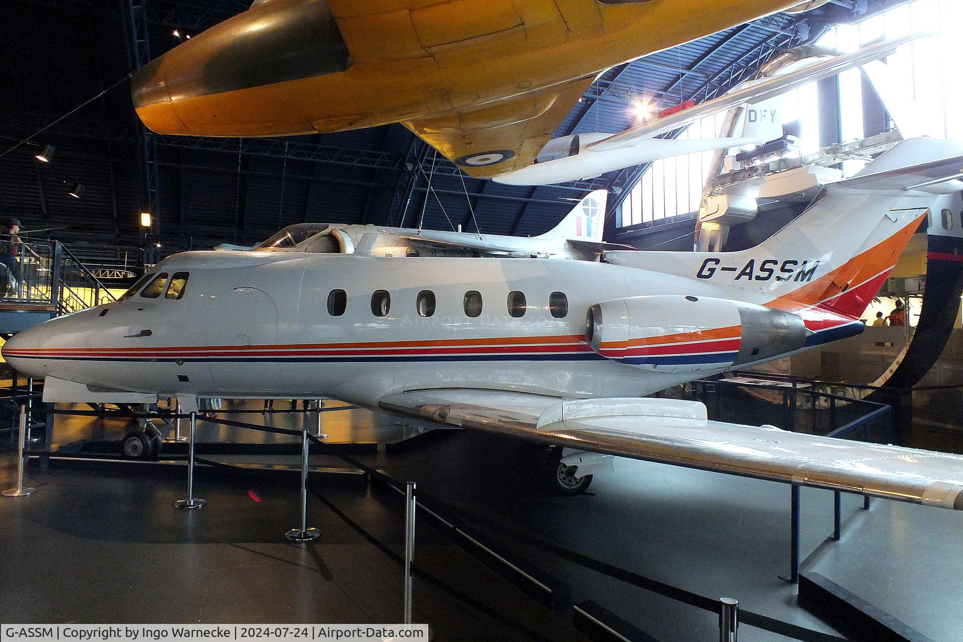 G-ASSM, 1965 Hawker Siddeley HS.125 Series 1 C/N 25010, Hawker Siddeley HS.125 Series 1 at the Science Museum, London