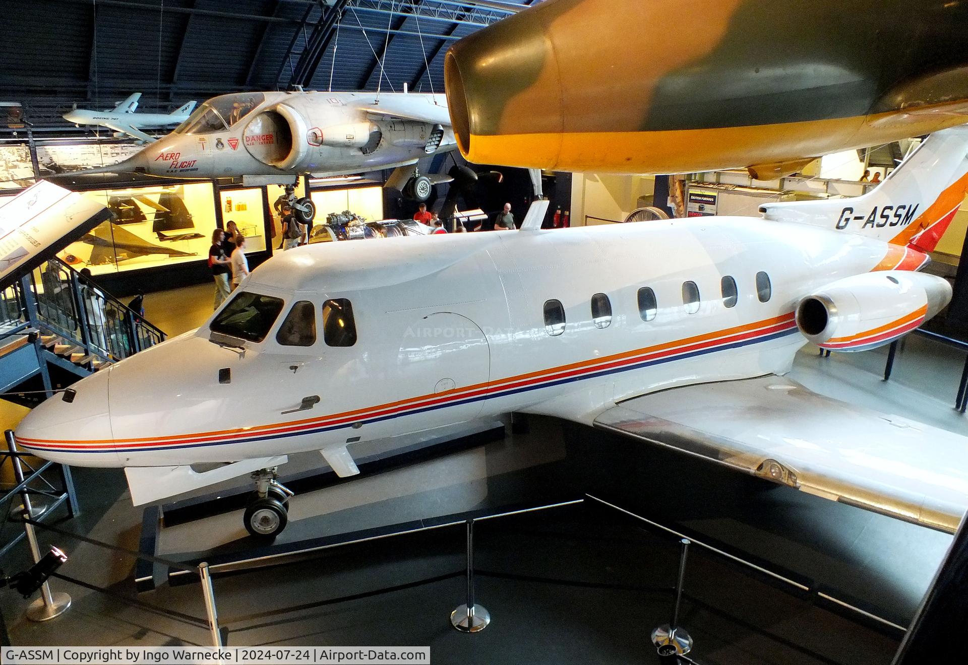 G-ASSM, 1965 Hawker Siddeley HS.125 Series 1 C/N 25010, Hawker Siddeley HS.125 Series 1 at the Science Museum, London
