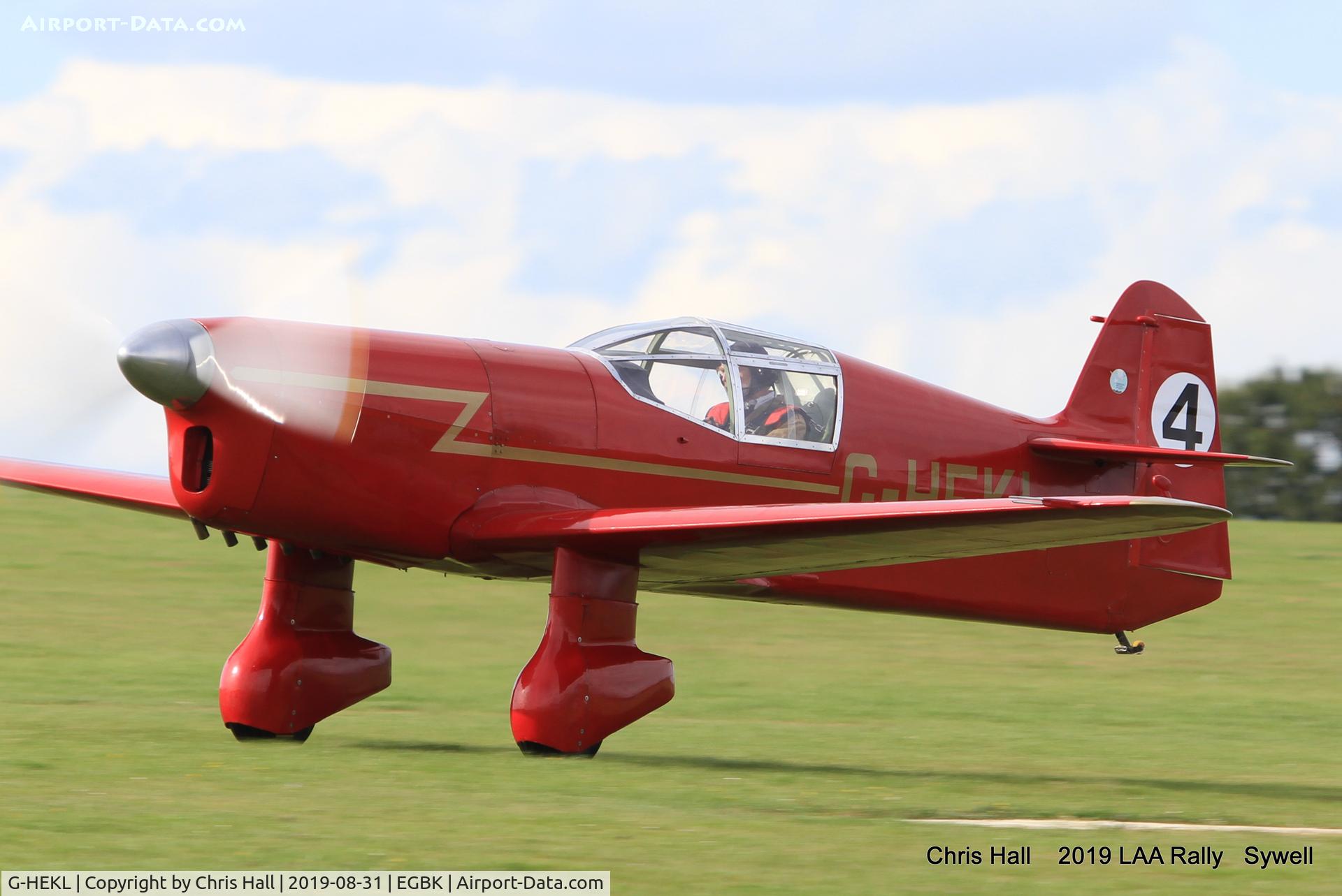 G-HEKL, 2008 Percival Mew Gull replica C/N PFA 013-14759, 2019 LAA Rally, Sywell