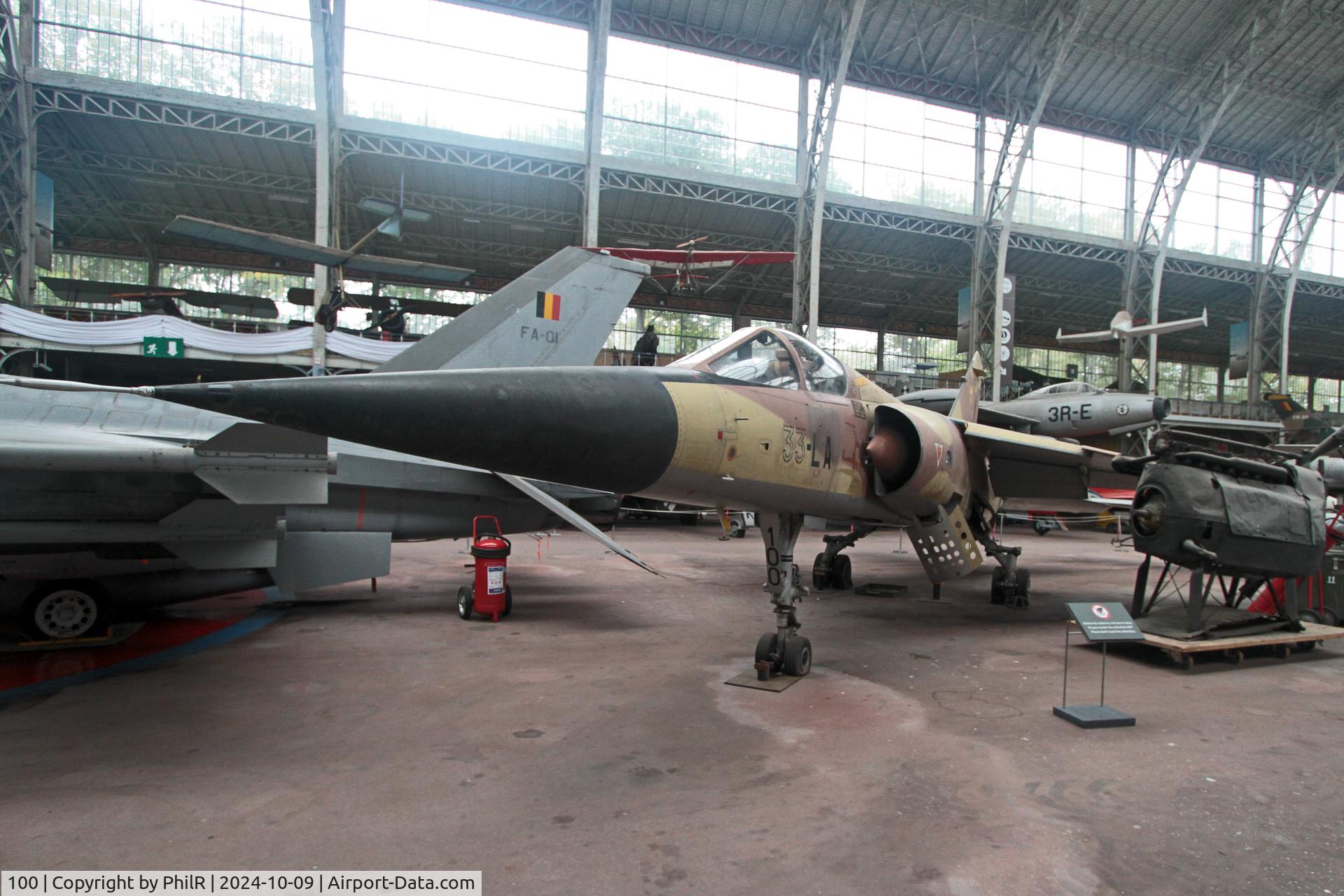100, Dassault Mirage F.1C C/N 100, 33-LA 100 Dassault Mirage F1C Armee de L'Air Musée de l'Air de Bruxelles