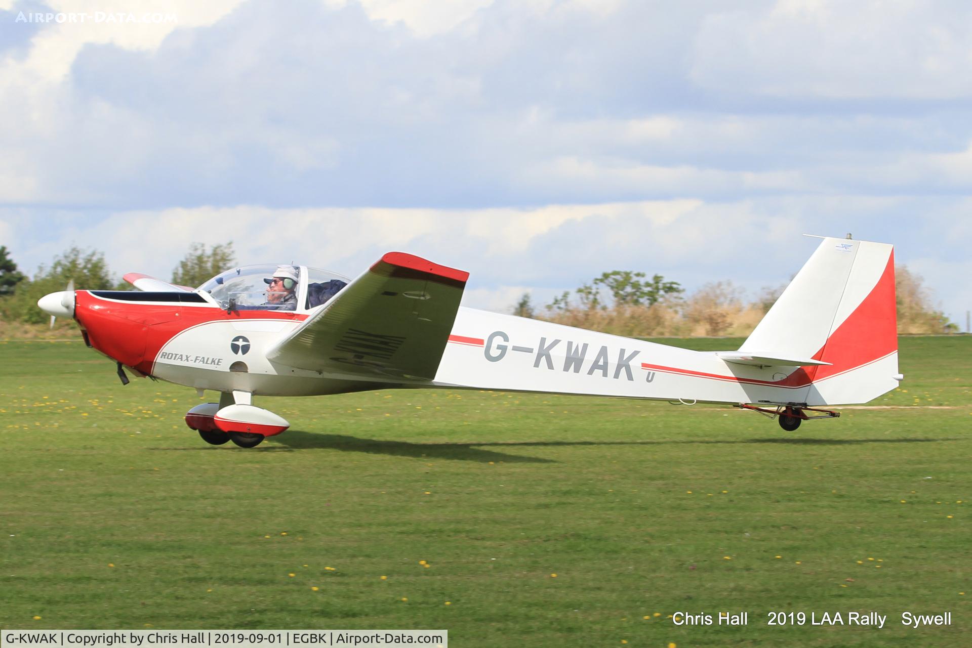 G-KWAK, 1995 Scheibe SF-25C Falke C/N 44581, 2019 LAA Rally, Sywell
