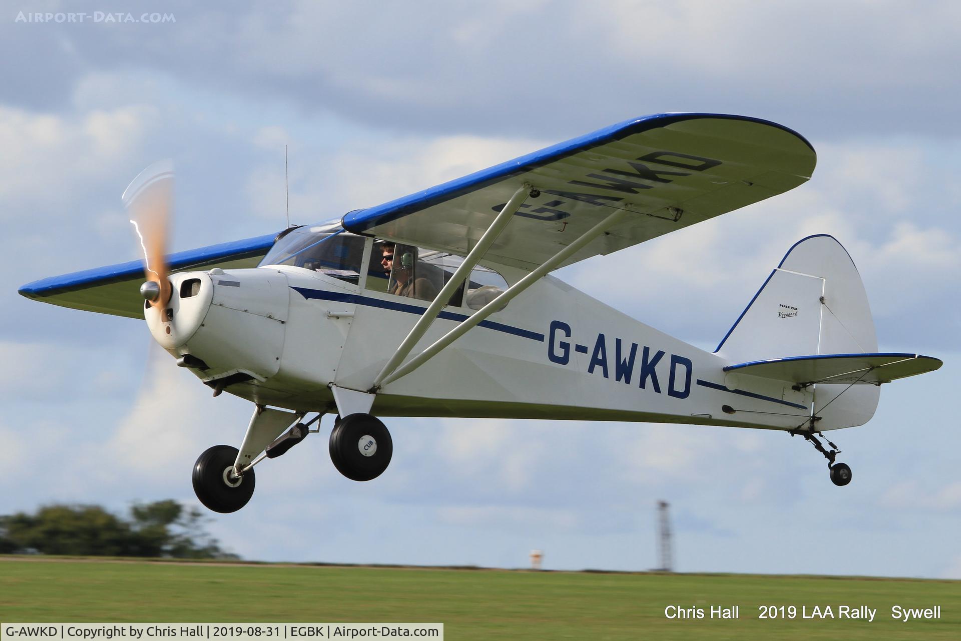 G-AWKD, 1947 Piper PA-17 Vagabond C/N 17-192, 2019 LAA Rally, Sywell