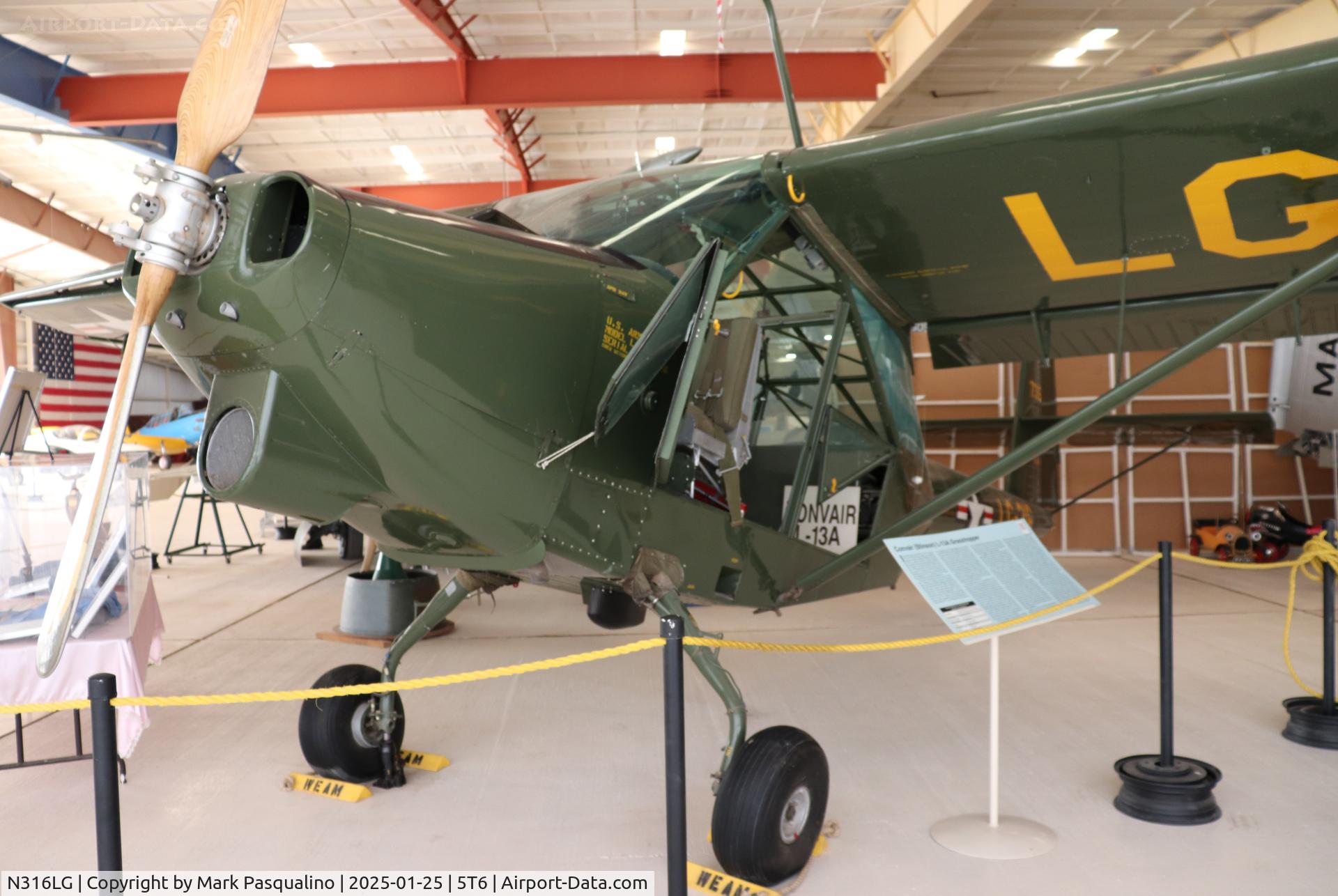 N316LG, 1947 Consolidated Vultee/toms Aero L-13A C/N 47-316, Consolidated Vultee L-13A