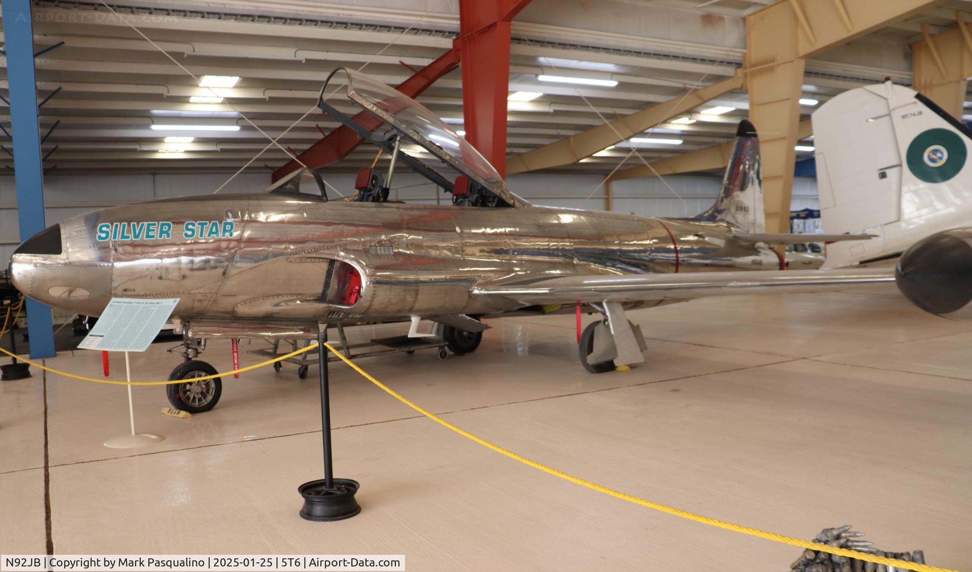 N92JB, 1957 Canadair T-33AN Silver Star 3 C/N T33-582, Canadair T-33AN Silver Star 3