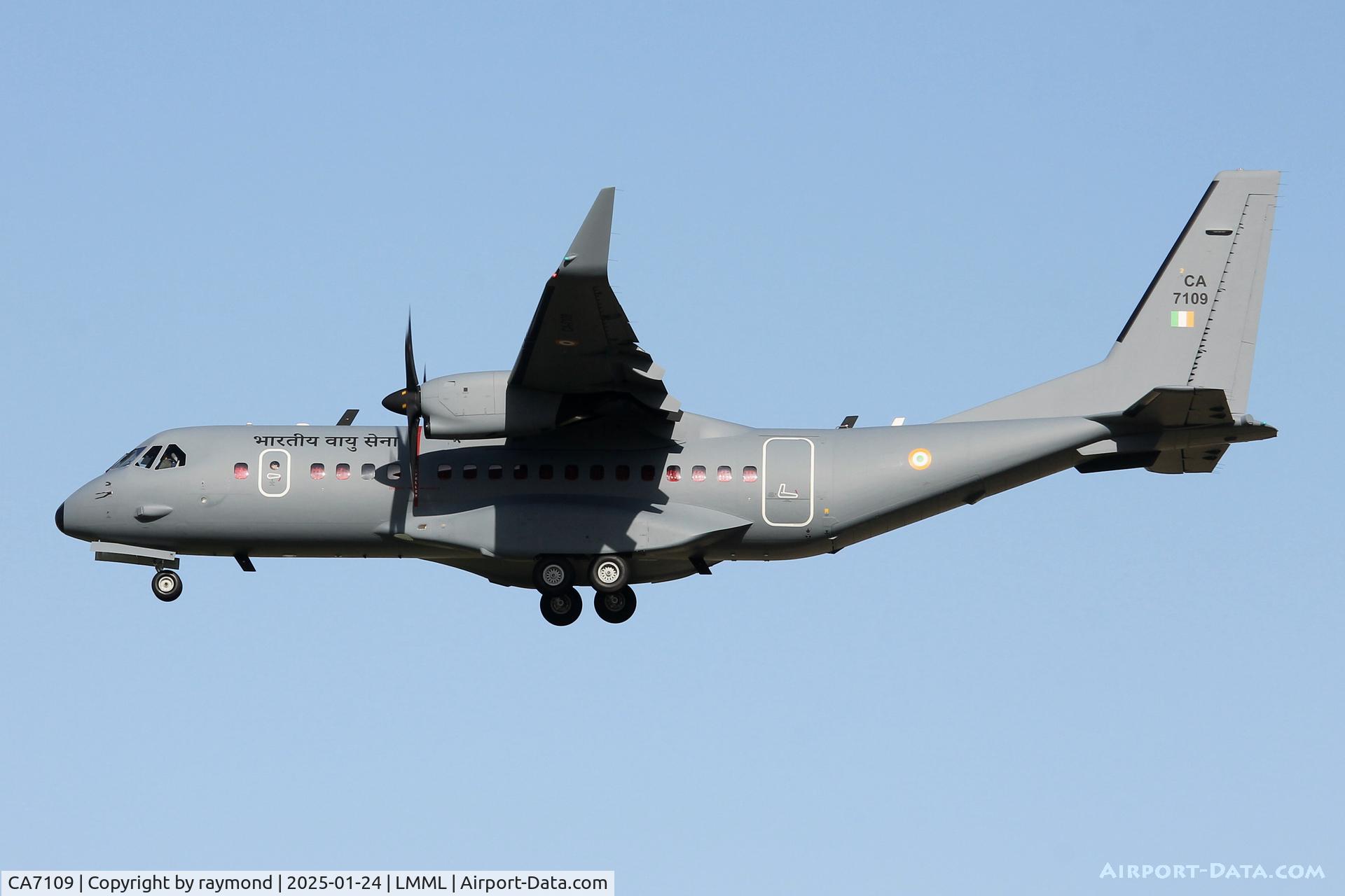 CA7109, 2024 CASA C-295W C/N S-240, Casa C-295W reg CA7109 of Indian Air Force on delivery flight seen landing in Malta RW31.