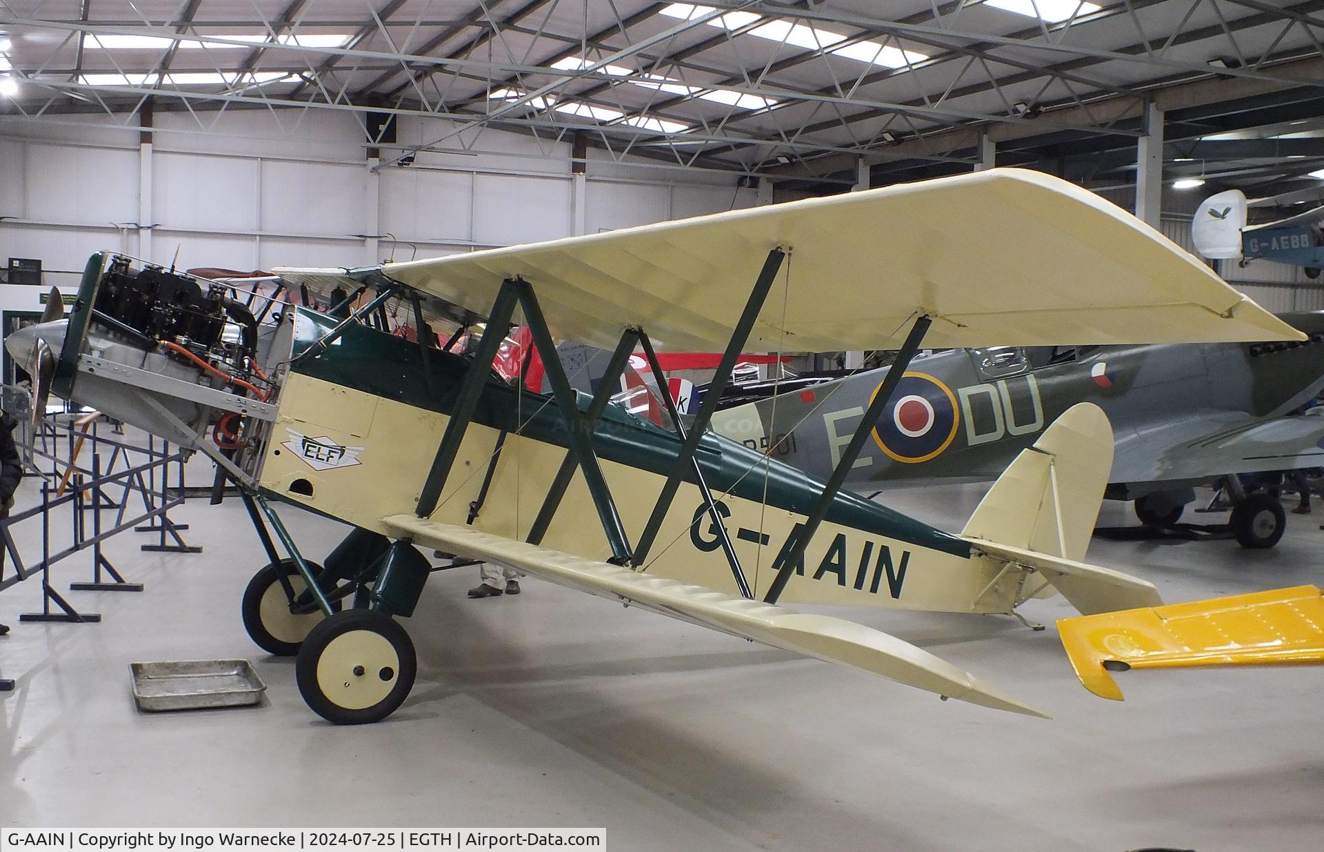 G-AAIN, 1934 Parnall Elf II C/N J.6, Parnall Elf II at the Shuttleworth Collection, Biggleswade