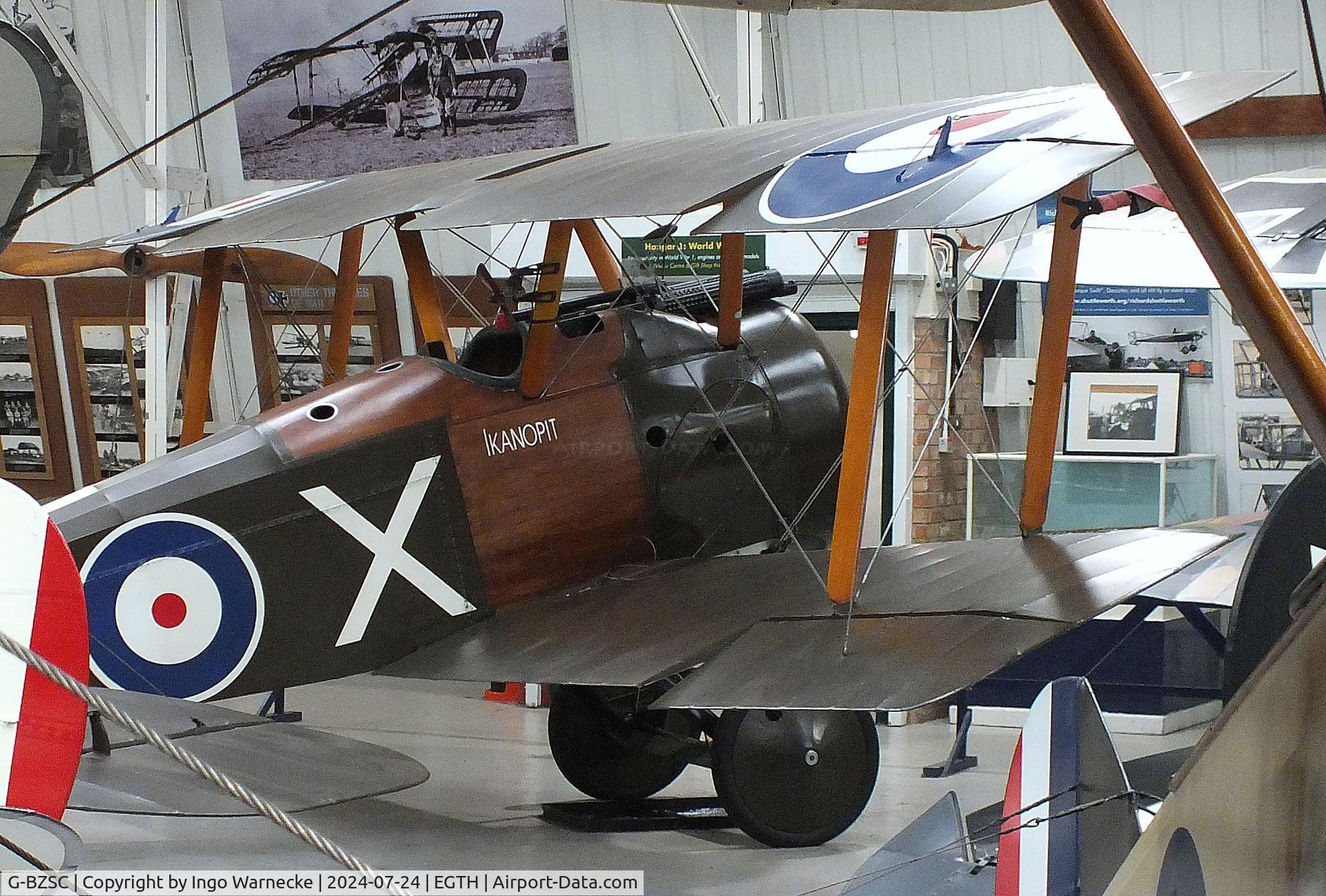 G-BZSC, 2001 Sopwith F.1 Camel Replica C/N NAW-3, Sopwith F.1 Camel Replica (minus engine/prop) at the Shuttleworth Collection, Biggleswade