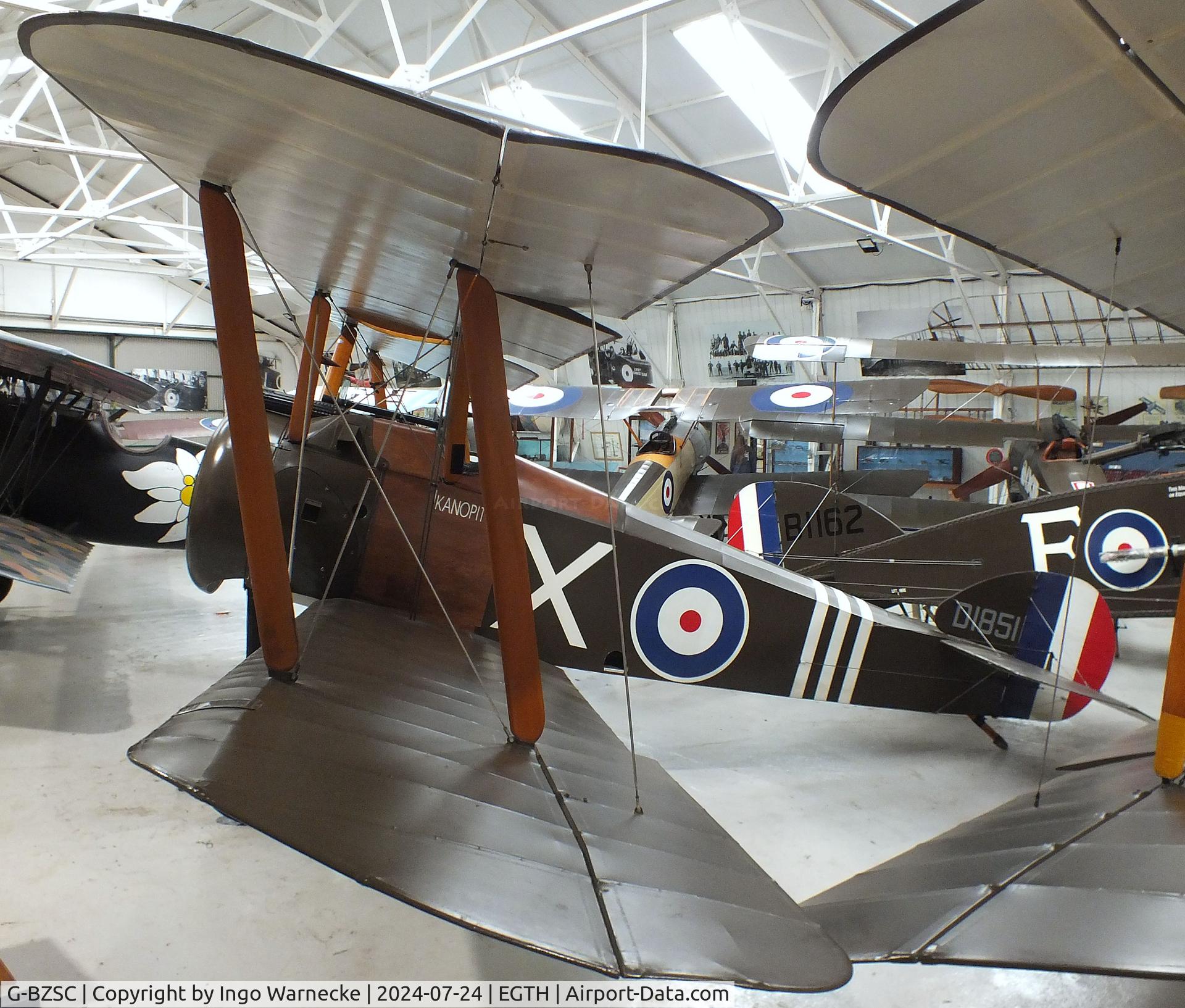 G-BZSC, 2001 Sopwith F.1 Camel Replica C/N NAW-3, Sopwith F.1 Camel Replica (minus engine/prop) at the Shuttleworth Collection, Biggleswade
