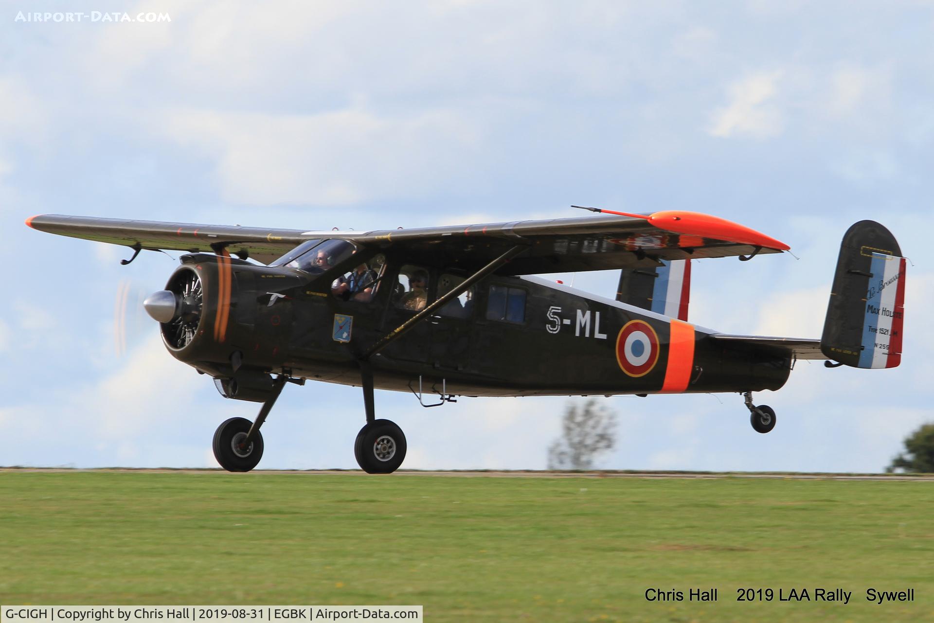 G-CIGH, 1960 Max Holste MH.1521M Broussard C/N 255, 2019 LAA Rally, Sywell