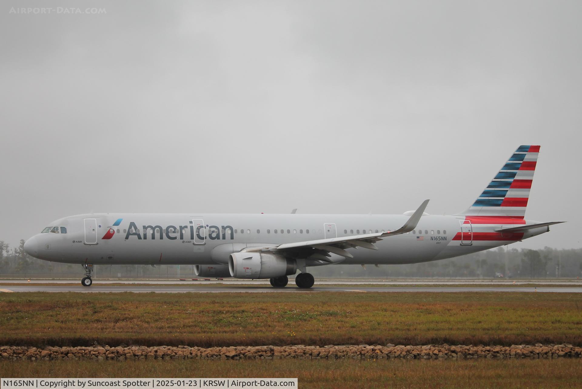 N165NN, 2016 Airbus A321-231 C/N 6956, American Flight 1094 taxis at Southwest Florida International Airport prior to flight to Charlotte-Douglas International Airport