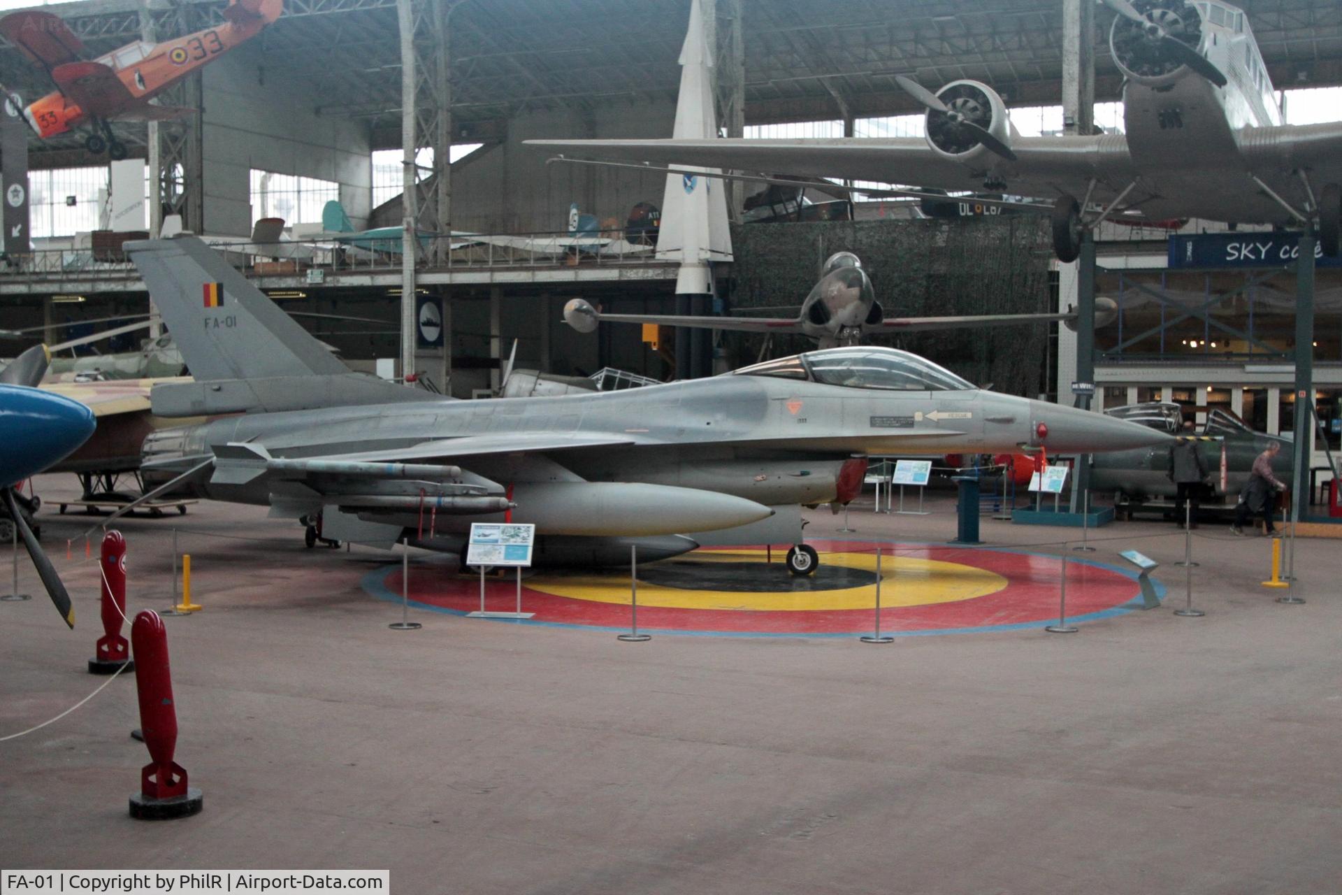 FA-01, 1978 SABCA F-16A Fighting Falcon C/N 6H-1, FA-01 1979 SABCA General Dynamics F-16A Fighting Falcon Musée de l'Air de Bruxelles 