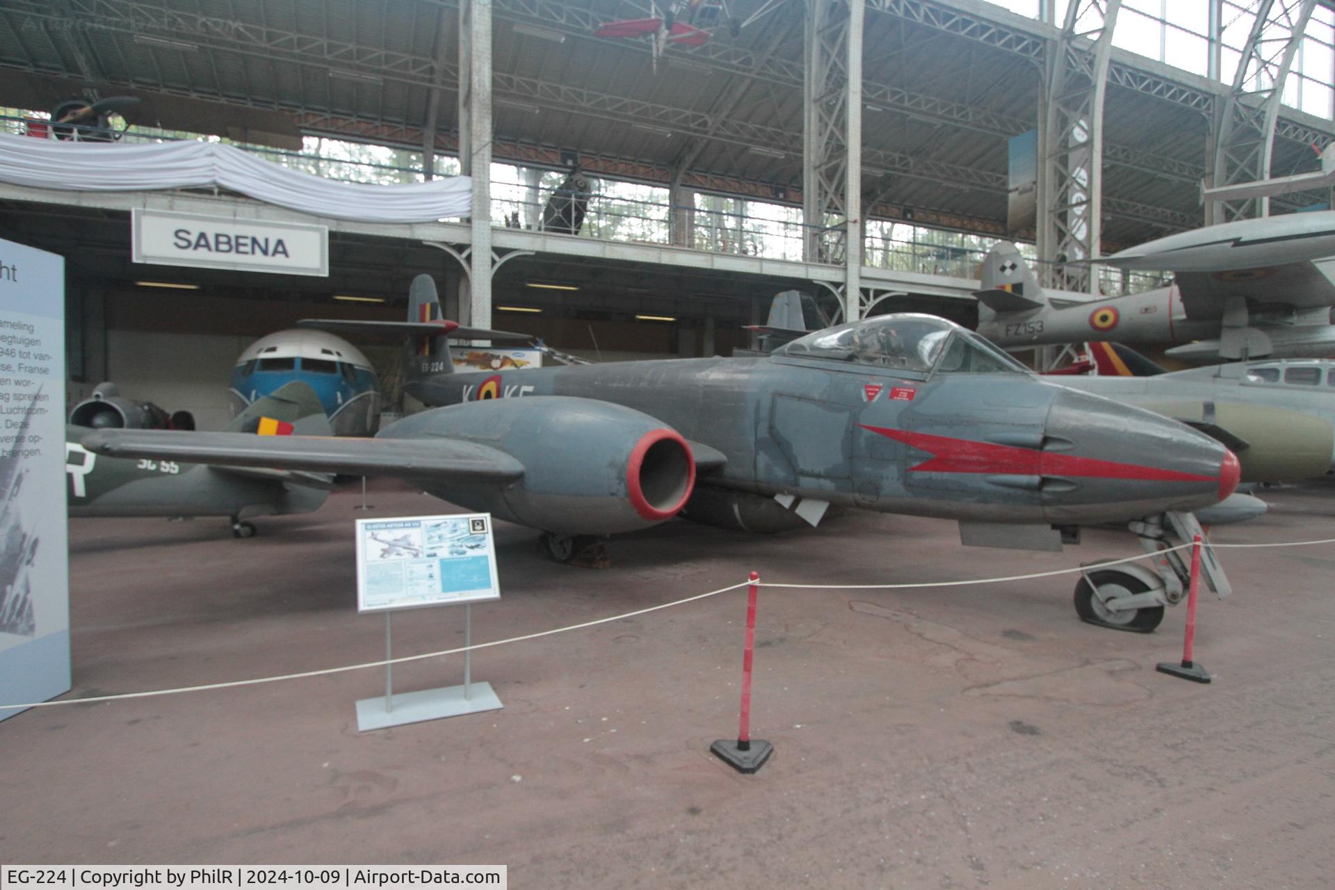 EG-224, 1952 Gloster Meteor F.8 C/N M1, EG-224 1952 Avions Fairey Gloster Meteor F8 Musée de l'Air de Bruxelles 