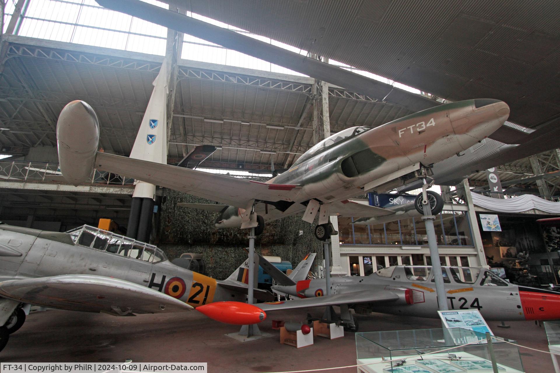 FT-34, 1955 Lockheed T-33A Shooting Star C/N 580-9584, FT-34 (55-3043) 1956 Lockheed T-33A Shooting Star Musée de l'Air de Bruxelles