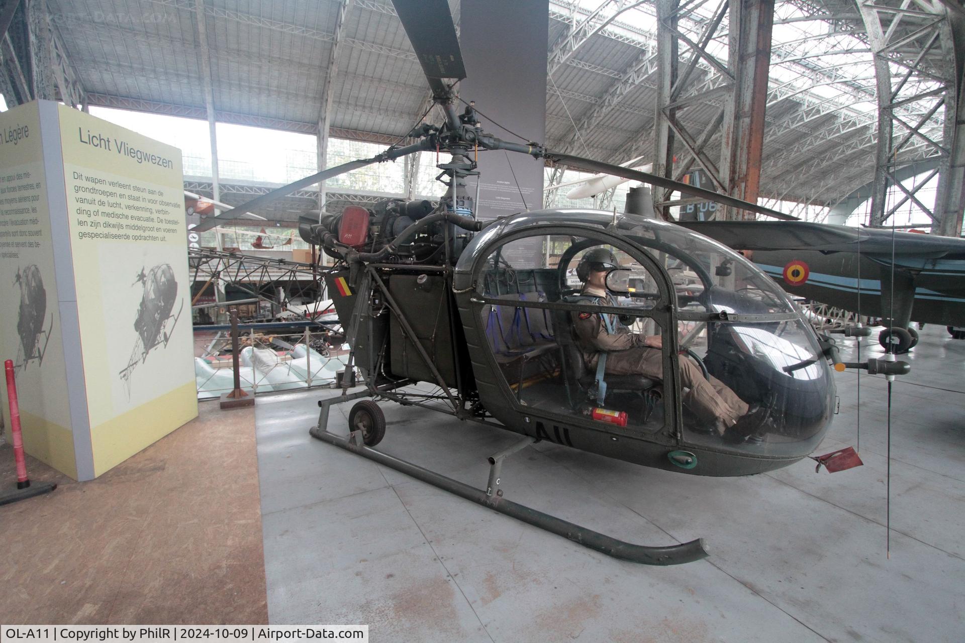 OL-A11, Sud SE-3130 Alouette II C/N 1535, OL-A11 1961 Sud-Est SE.3130 Alouette II Belgian Army Musée de l'Air de Bruxelles 