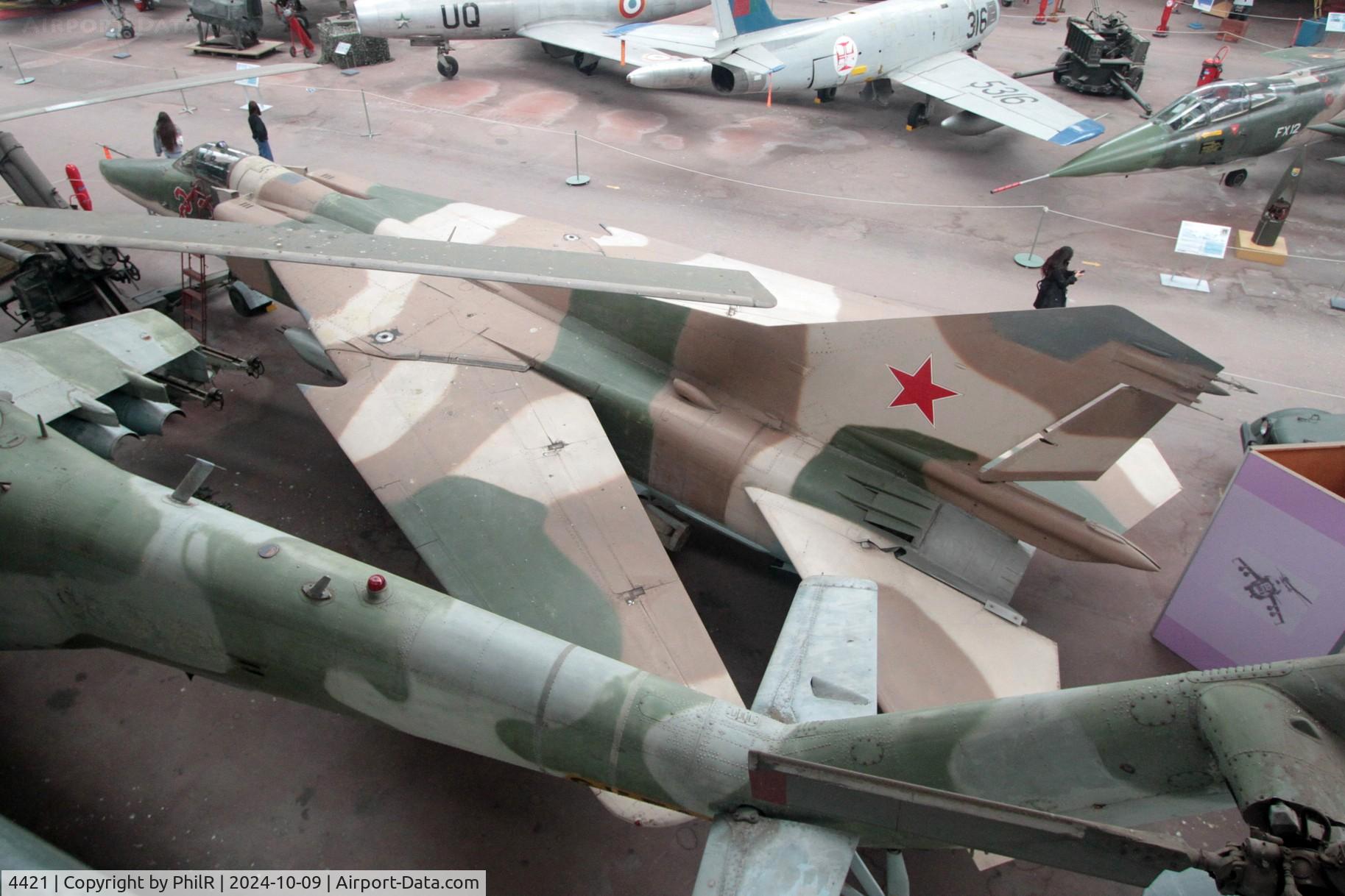 4421, Mikoyan-Gurevich MiG-21MF-75 C/N 96004421, 'Red 23' (4421 Egyptian AF) c1974 MiG-23BN Musée de l'Air de Bruxelles