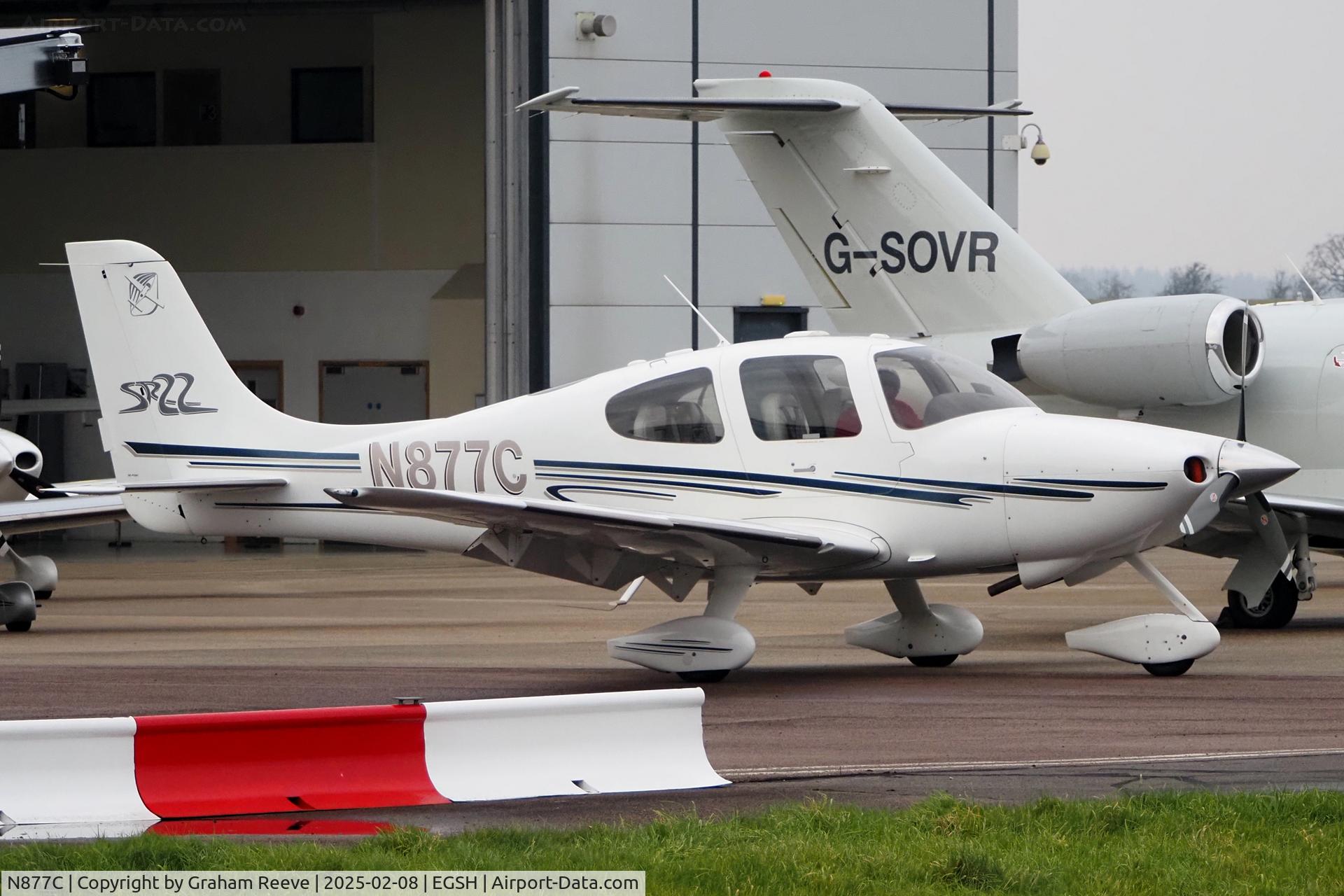 N877C, 2003 Cirrus SR22 C/N 0445, Parked at Norwich.
