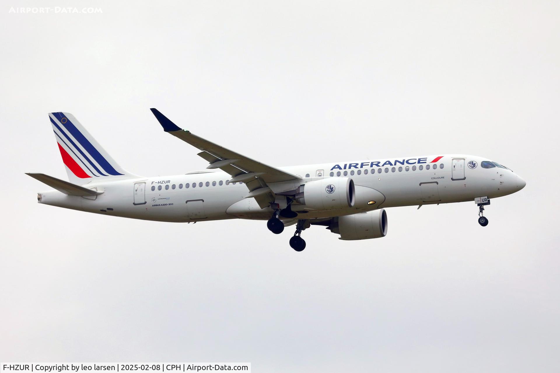 F-HZUR, 2022 Airbus Canada A220-371 C/N 55198, Copenhagen 8.2.2025