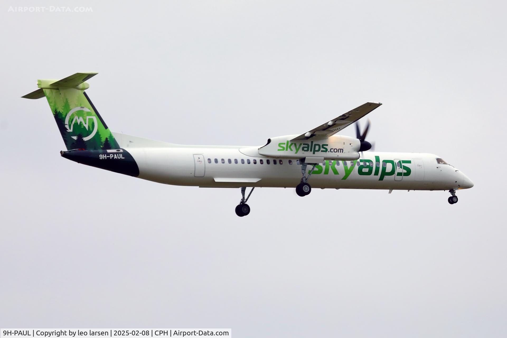 9H-PAUL, 2009 De Havilland Canada DHC-8-402Q Dash 8 C/N 4255, Copenhagen 8.2.2025