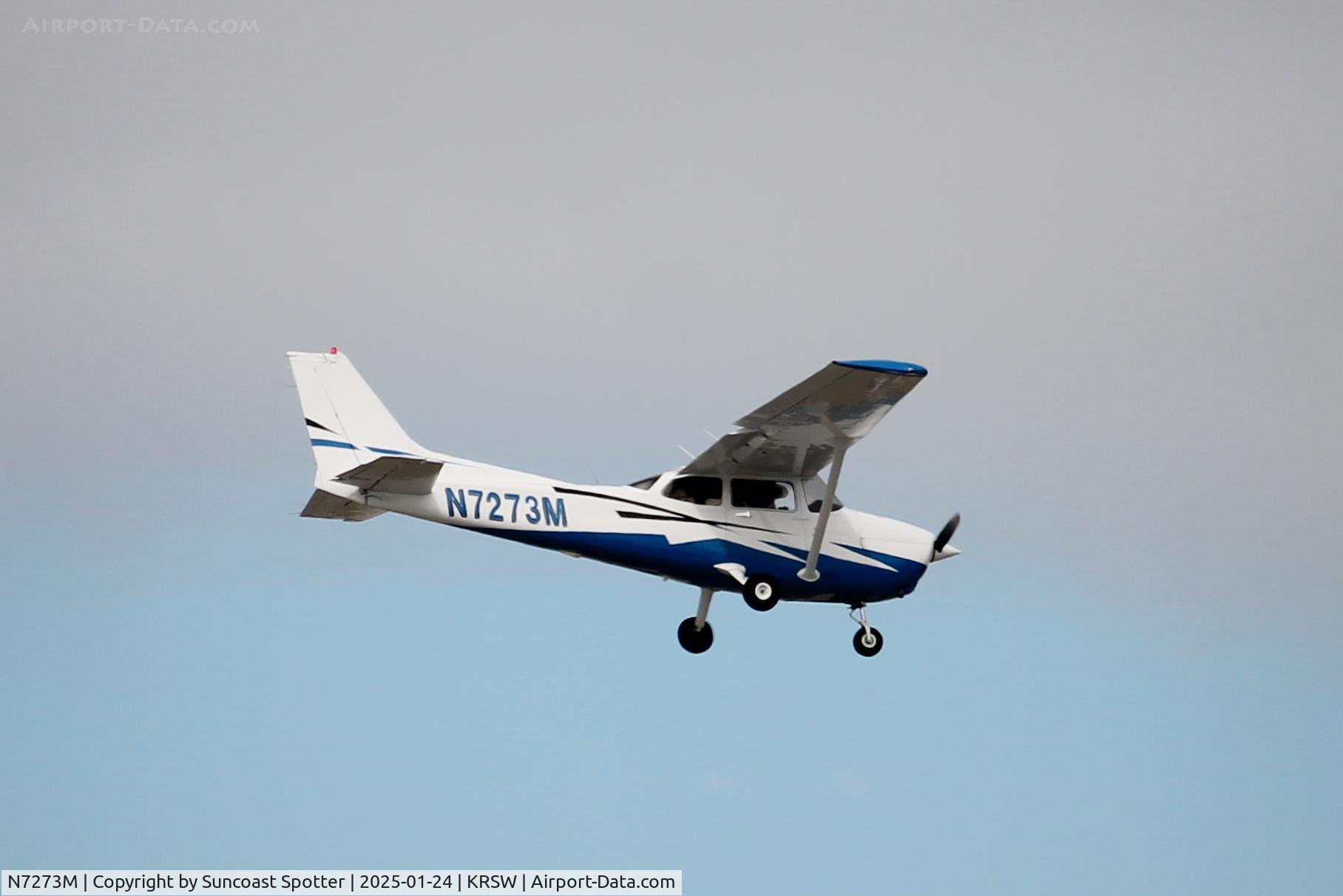 N7273M, 1999 Cessna 172R C/N 17280761, Skyhawk 7273M arrives on Runway 6 at Southwest Florida International Airport following flight from Lantana Airport