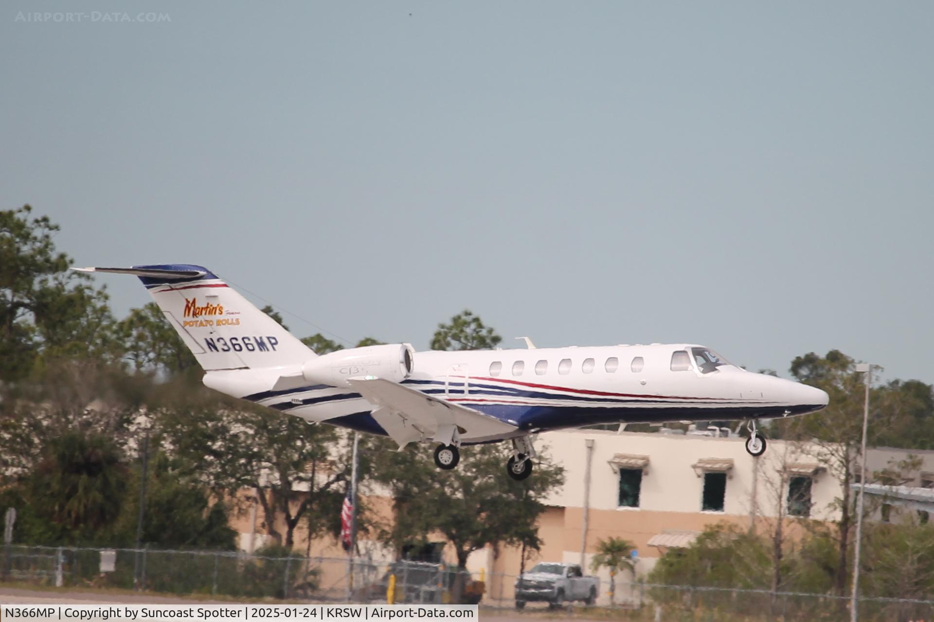 N366MP, 2019 TEXTRON AVIATION INC 525B C/N 525B0575, Hoagie 2 arrives on Runway 6 at Southwest Florida International Airport following flight from Hagerstown Regional Airport