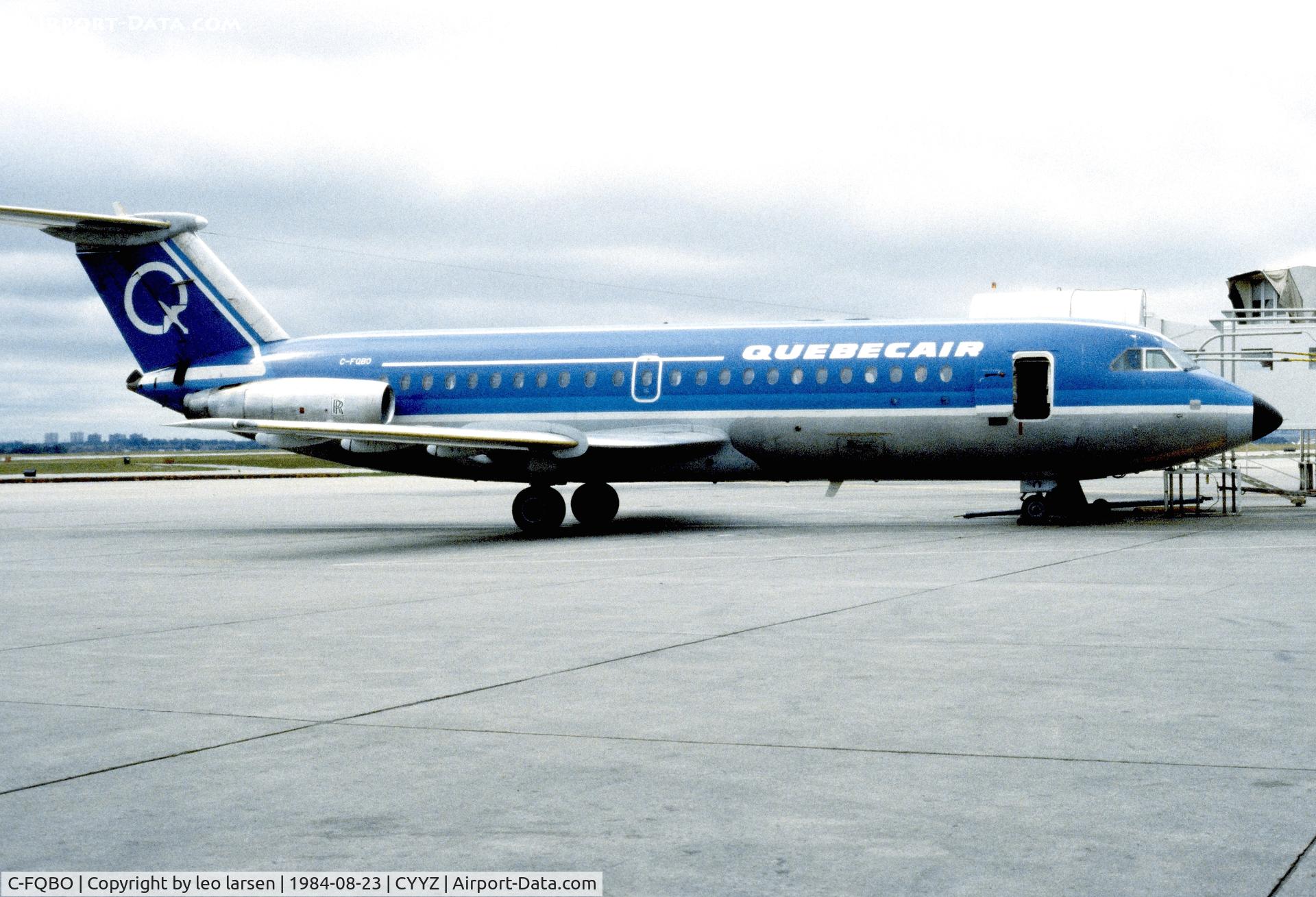 C-FQBO, 1967 BAC 111-304AX One-Eleven C/N BAC.112, Toronto 23.8.1984
