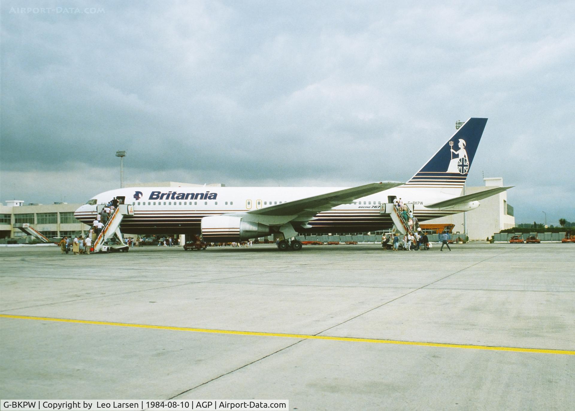 G-BKPW, 1983 Boeing 767-204 C/N 22980, Malaga 10.8.1984