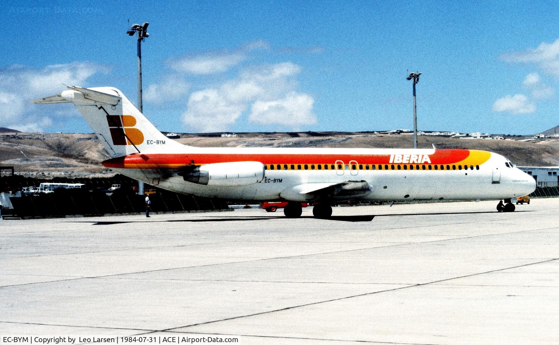 EC-BYM, 1972 Douglas DC-9-33F C/N 47496, Lanzerote 31.7.1984
