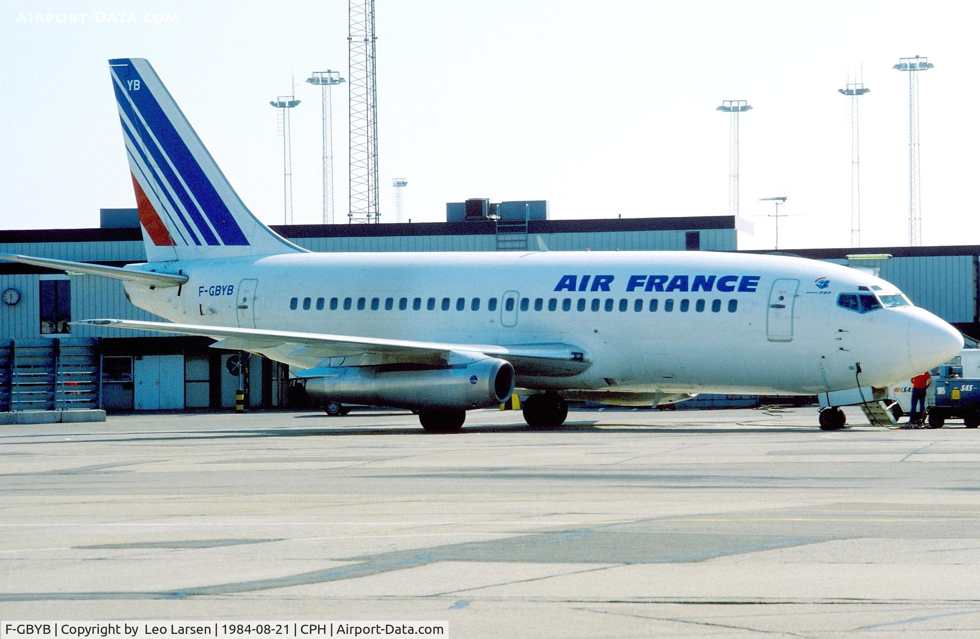 F-GBYB, 1983 Boeing 737-228 C/N 23001, Copenhagen 21.8.1984
